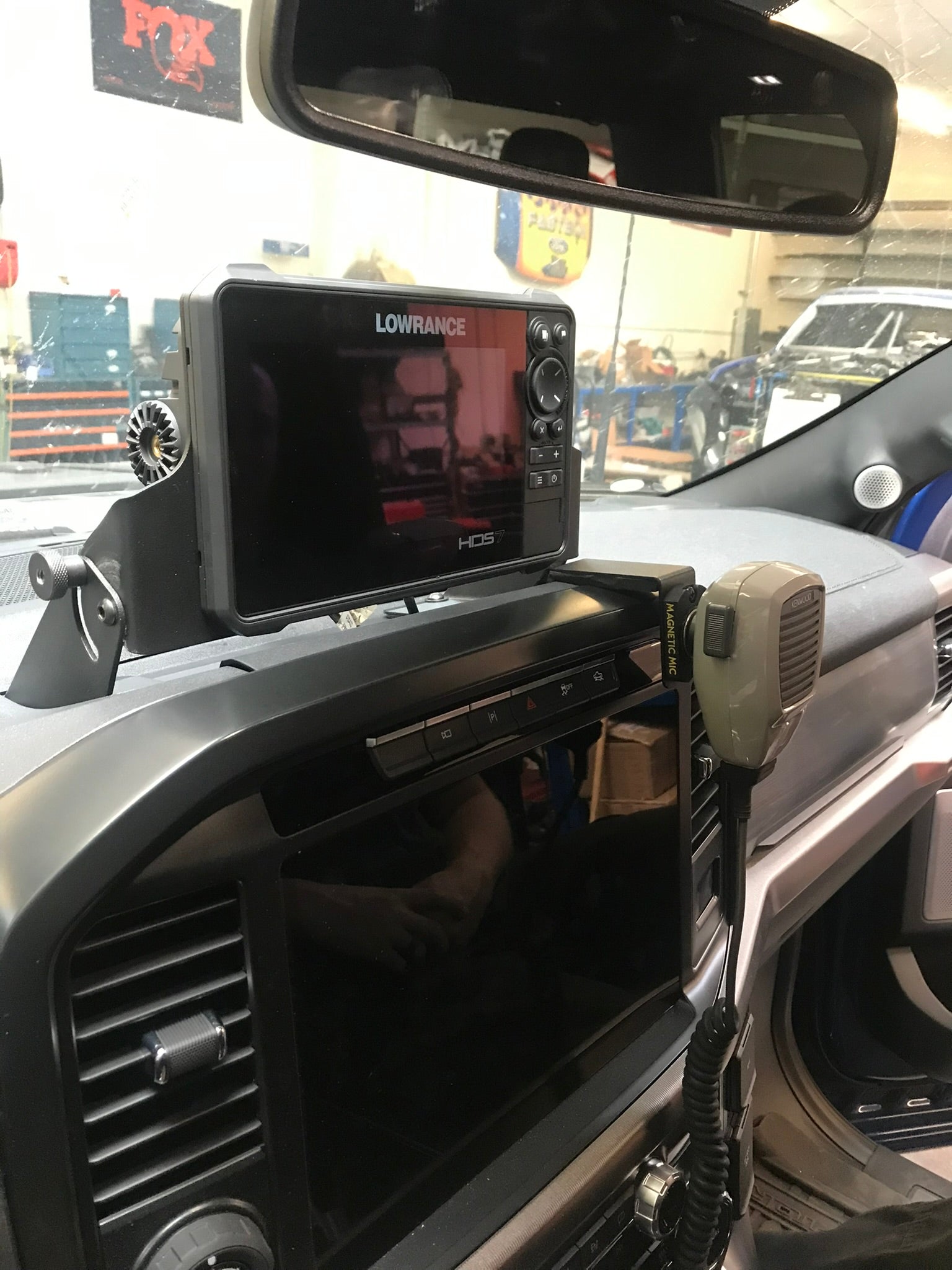 Foutz Motorsports Center Dash Fold Down GPS mount- HDS7 Carbon 2021-2023 Ford F-150 Raptor 2021-2026 Ford F-150 2023 Ford F-150 Raptor R