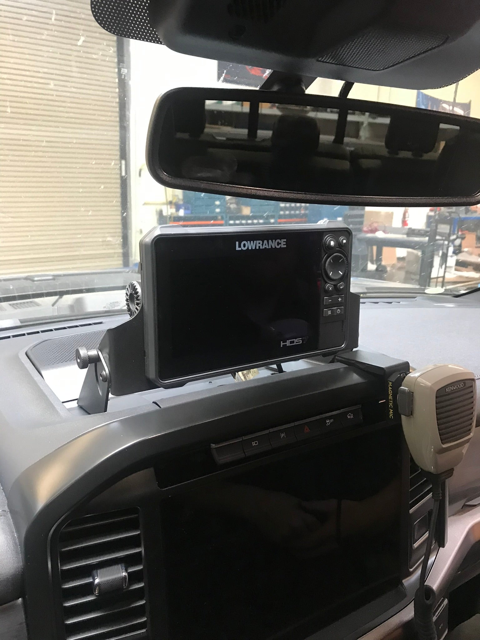 Foutz Motorsports Center Dash Fold Down GPS mount - HDS7 Live 2021-2024 Ford F-150 Raptor 2021-2026 Ford F-150 2023-2024 Ford F-150 Raptor R