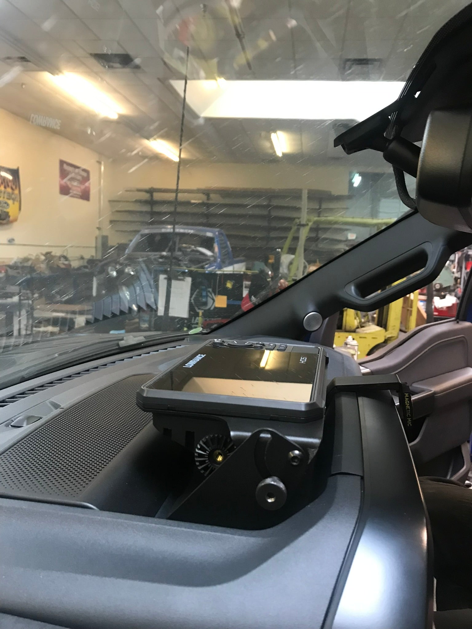 Foutz Motorsports Center Dash Fold Down GPS mount - HDS7 Live 2021-2024 Ford F-150 Raptor 2021-2026 Ford F-150 2023-2024 Ford F-150 Raptor R