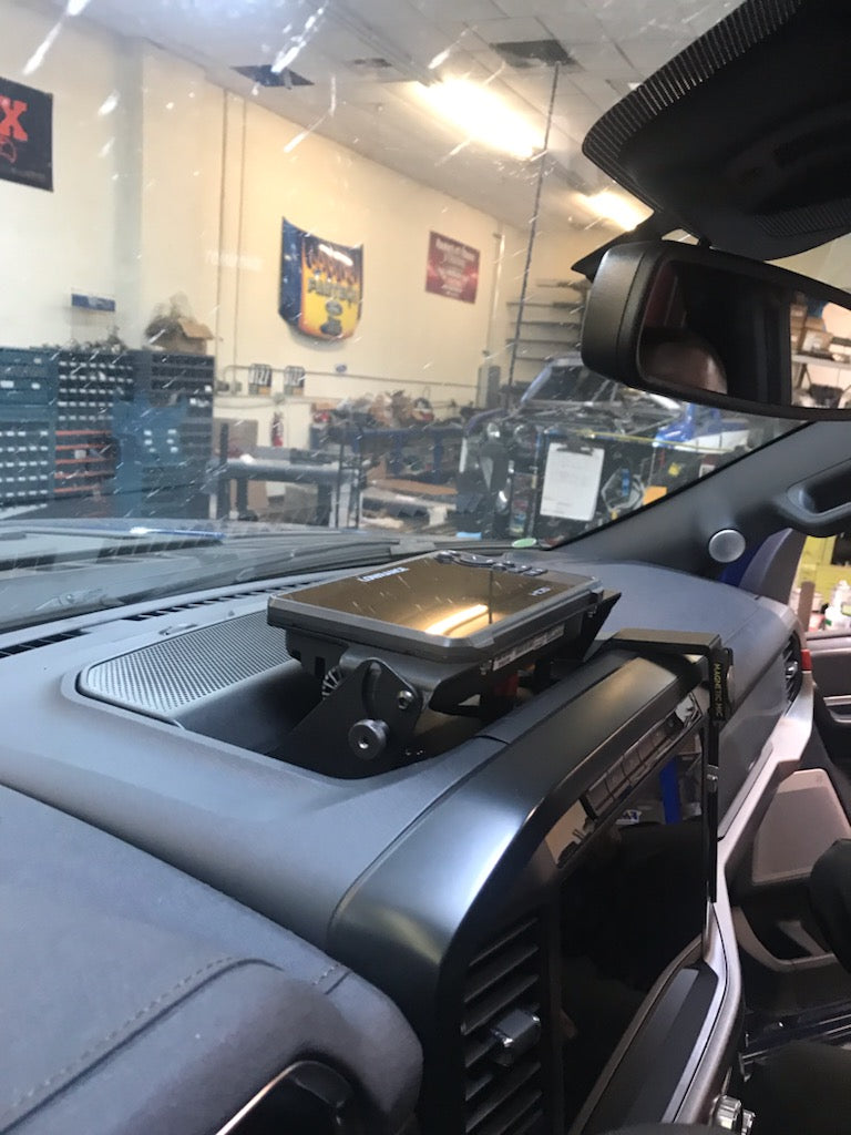 Foutz Motorsports Center Dash Fold Down GPS mount- HDS7 Carbon 2021-2023 Ford F-150 Raptor 2021-2026 Ford F-150 2023 Ford F-150 Raptor R