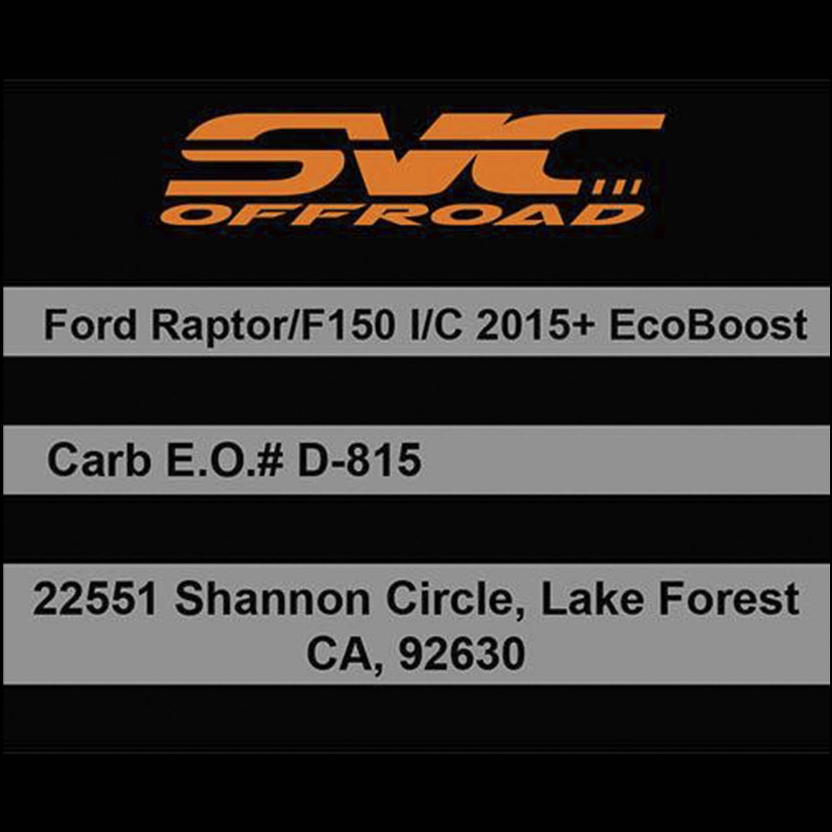 SVC Offroad Intercooler - Gen 2 Ford Raptor - SVC Offroad