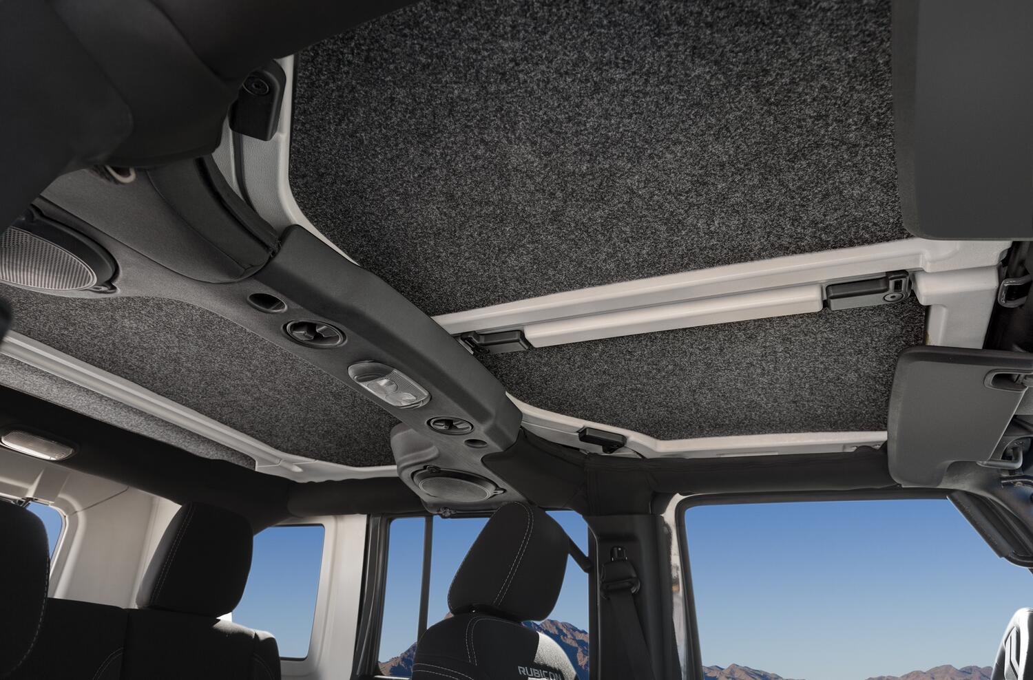 Jeep Headliner 18+ JL Unlimited 4 door Headliner Kit 4 pc. Kit Intended For Hard Top Charcoal BedRug