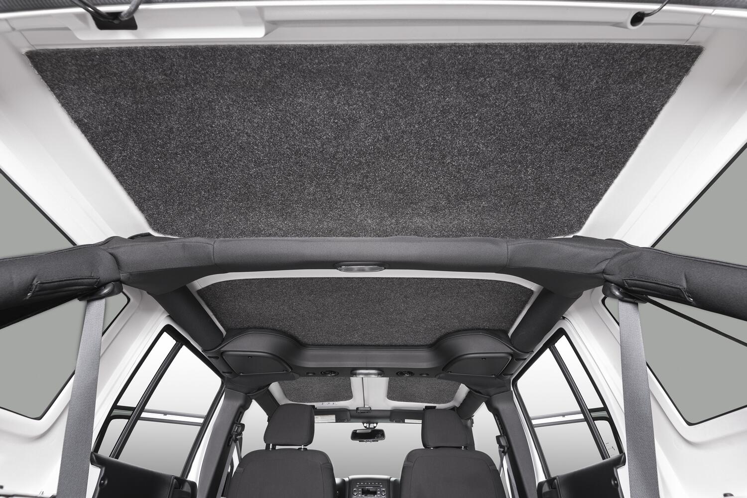 Jeep Headliner 18+ JL Unlimited 4 door Headliner Kit 4 pc. Kit Intended For Hard Top Charcoal BedRug