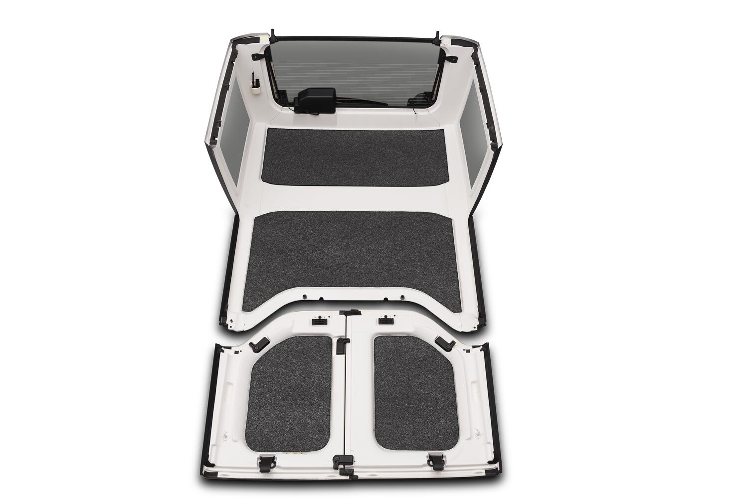 Jeep Headliner 18+ JL Unlimited 4 door Headliner Kit 4 pc. Kit Intended For Hard Top Charcoal BedRug