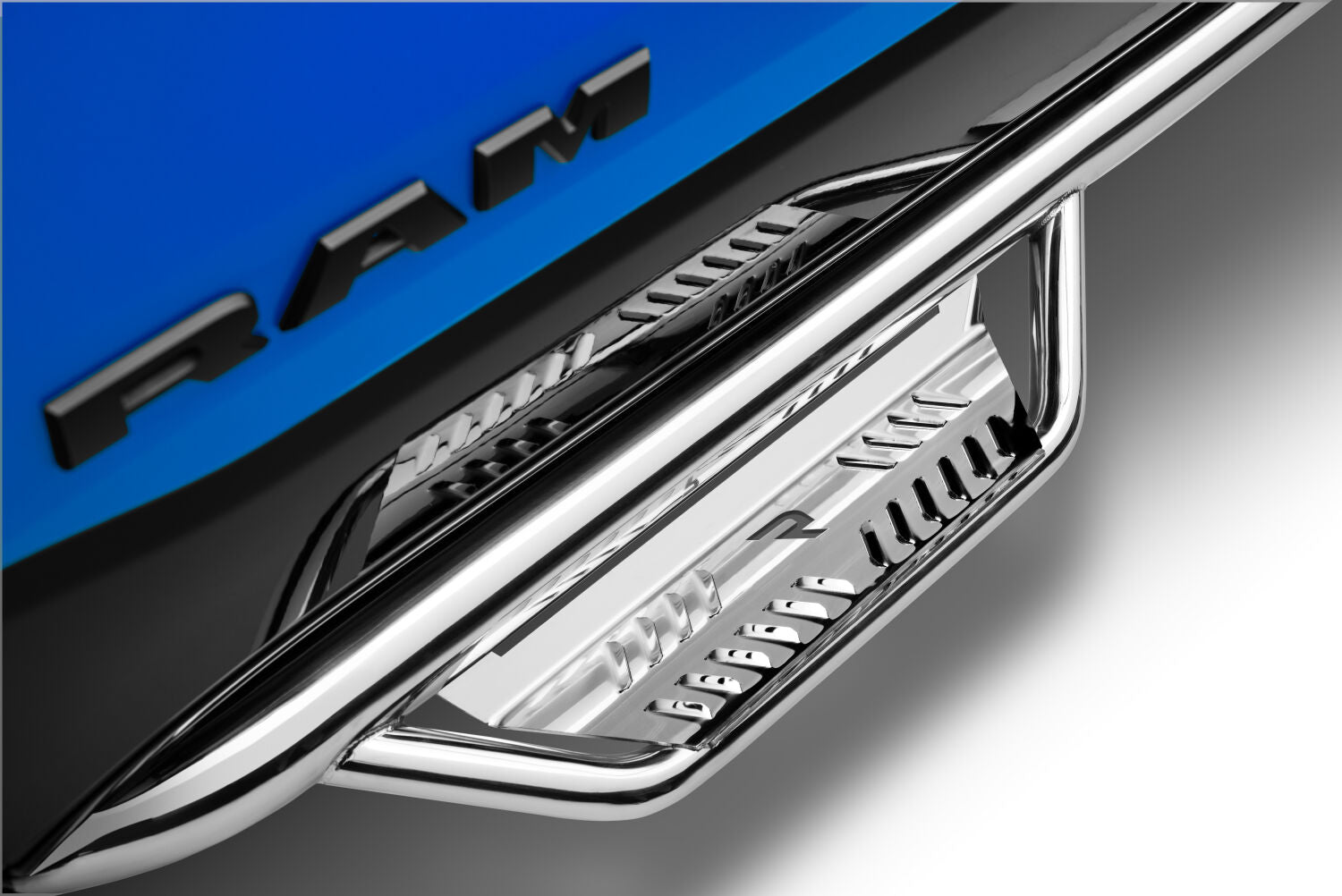 Podium Step SS Cab Length (2 Steps per Side) 3 Inch Main Tube Diameter 2019-2025 Ram 2500/3500/4500/5500 Crew Cab Polished Stainless NFab
