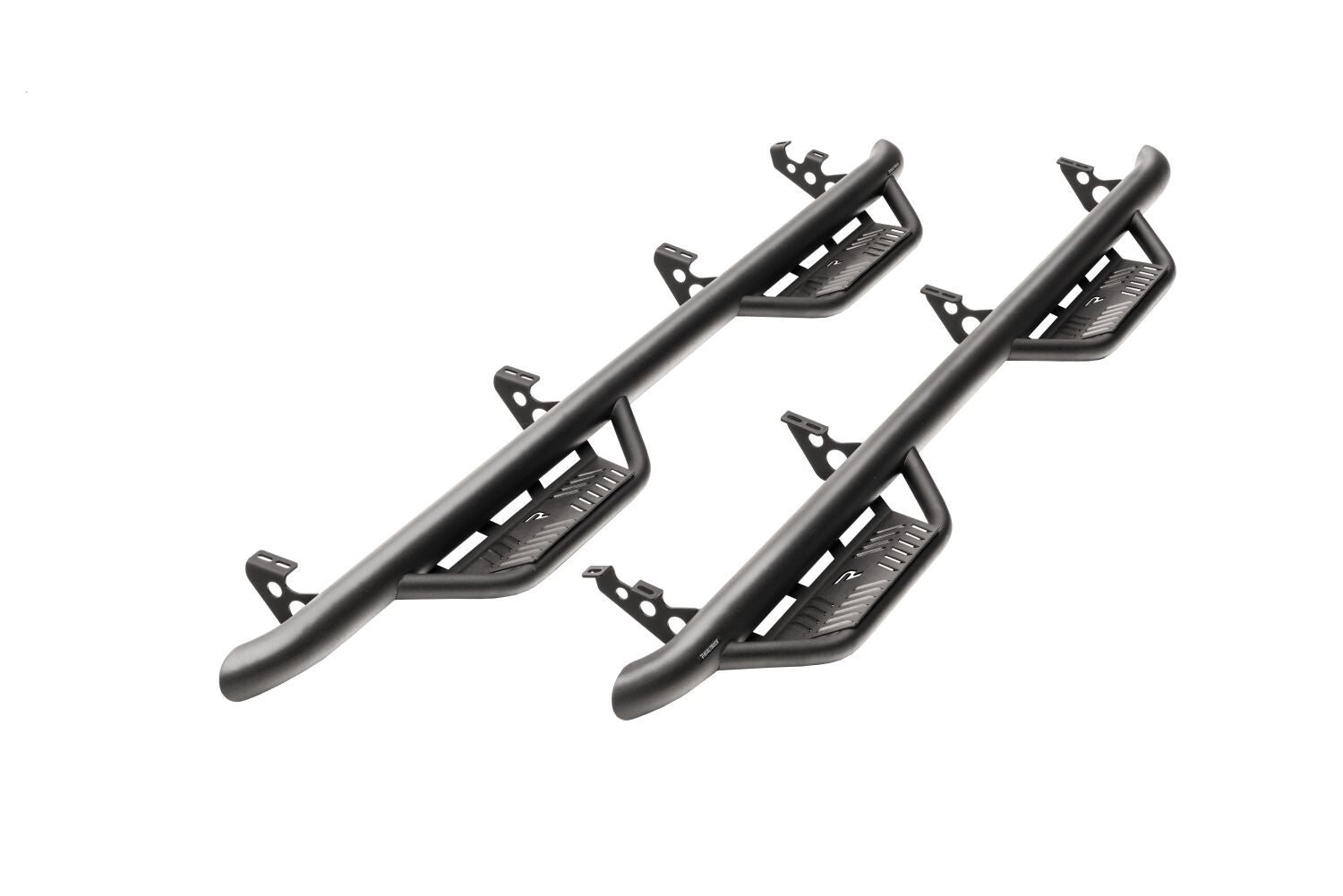 Podium Step LG Cab Length (2 Steps per Side) 3 Inch Main Tube Diameter 2009-2014 Ford F-150 SuperCrew Textured Black NFab