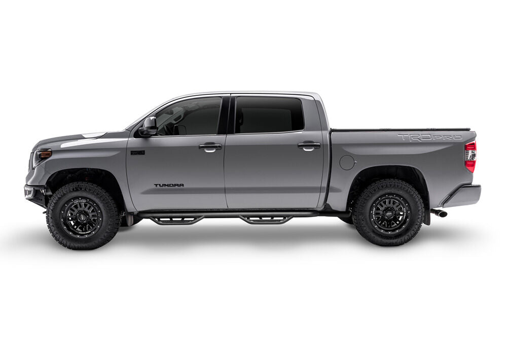 Podium Step LG Cab Length (2 Steps per Side) 3 Inch Main Tube Diameter 2009-2014 Ford F-150 SuperCrew Textured Black NFab