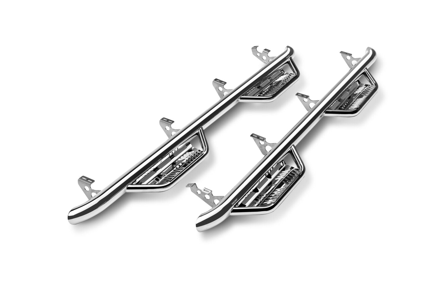 Podium Step SS Cab Length (2 Steps per Side) 3 Inch Main Tube Diameter 2015-2025 Ford F-150 -2017-2025 F-250/F-350/F-450, 2017-2025 Raptor SuperCrew Polished Stainless NFab
