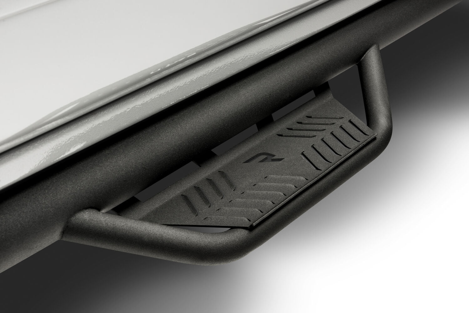Podium Step LG Cab Length (2 Steps per Side) 3 Inch Main Tube Diameter 2015-2025 Ford F-150/2017-2025 Raptor Super Crew/2017-2025 F-250/F-350/F-450 Crew Textured Black NFab