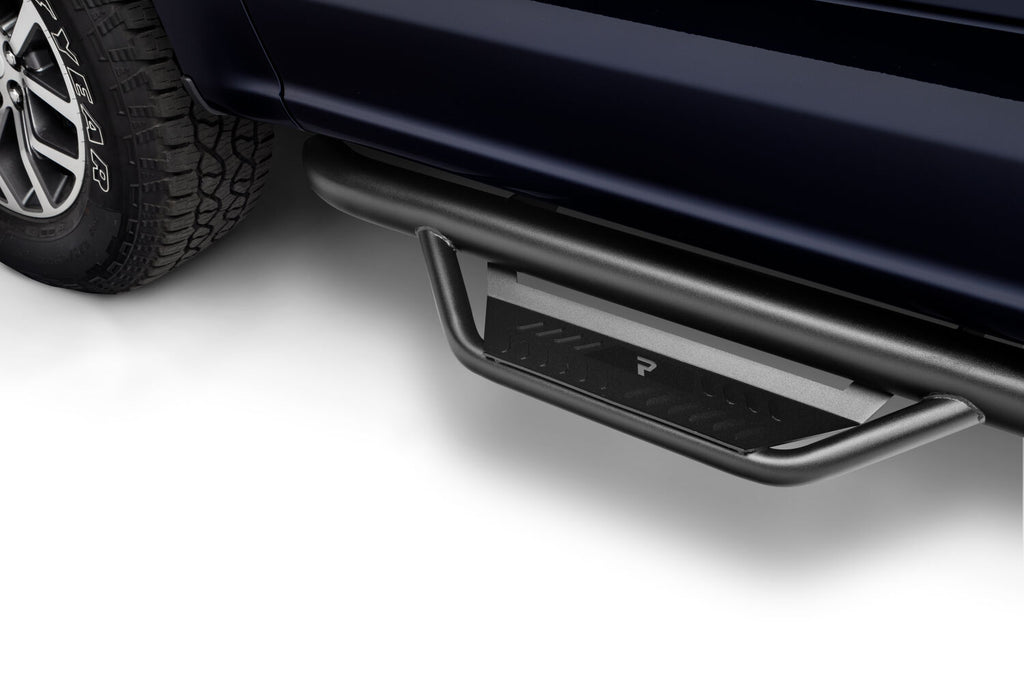 Podium Step LG Cab Length (2 Steps per Side) 3 Inch Main Tube Diameter 2015-2025 Ford F-150/2017-2025 Raptor Super Crew/2017-2025 F-250/F-350/F-450 Crew Textured Black NFab