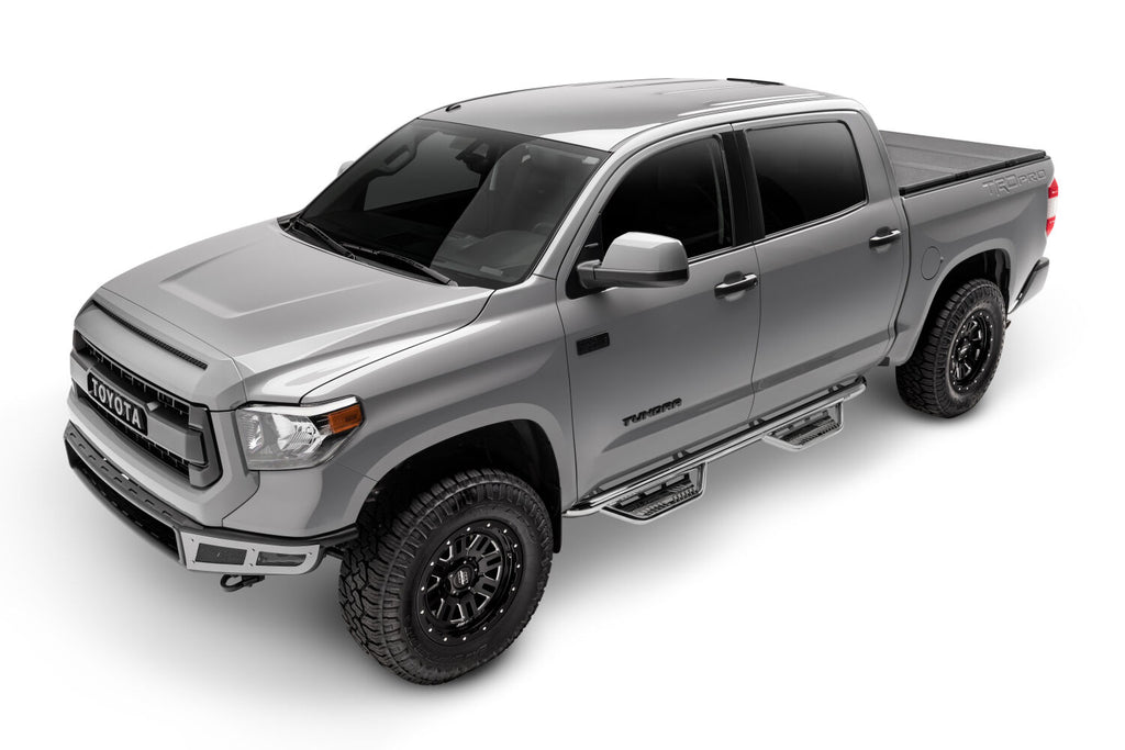 Podium Step SS Cab Length (2 Steps per Side) 3 Inch Main Tube Diameter 2022-2025 Toyota Tundra CrewMax Polished Stainless NFab