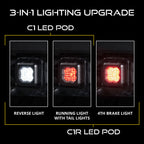 Diode Dynamics HitchMount LED Pod Reverse Kit for 2022+ Ford Maverick C1 Sport