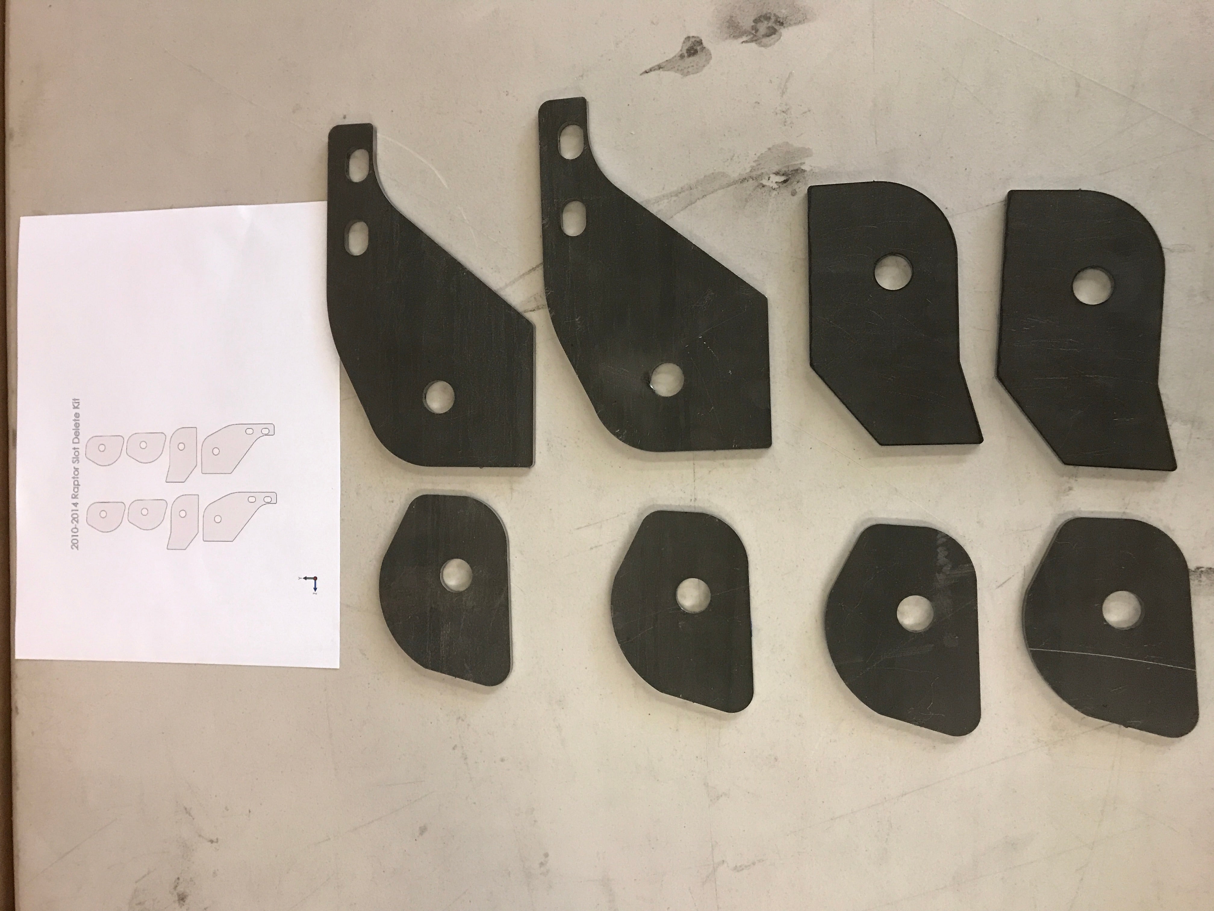 Foutz Motorsports Lower Arm Slot Delete Weld In Plate Kit 2010-2014 Ford F-150 SVT Raptor