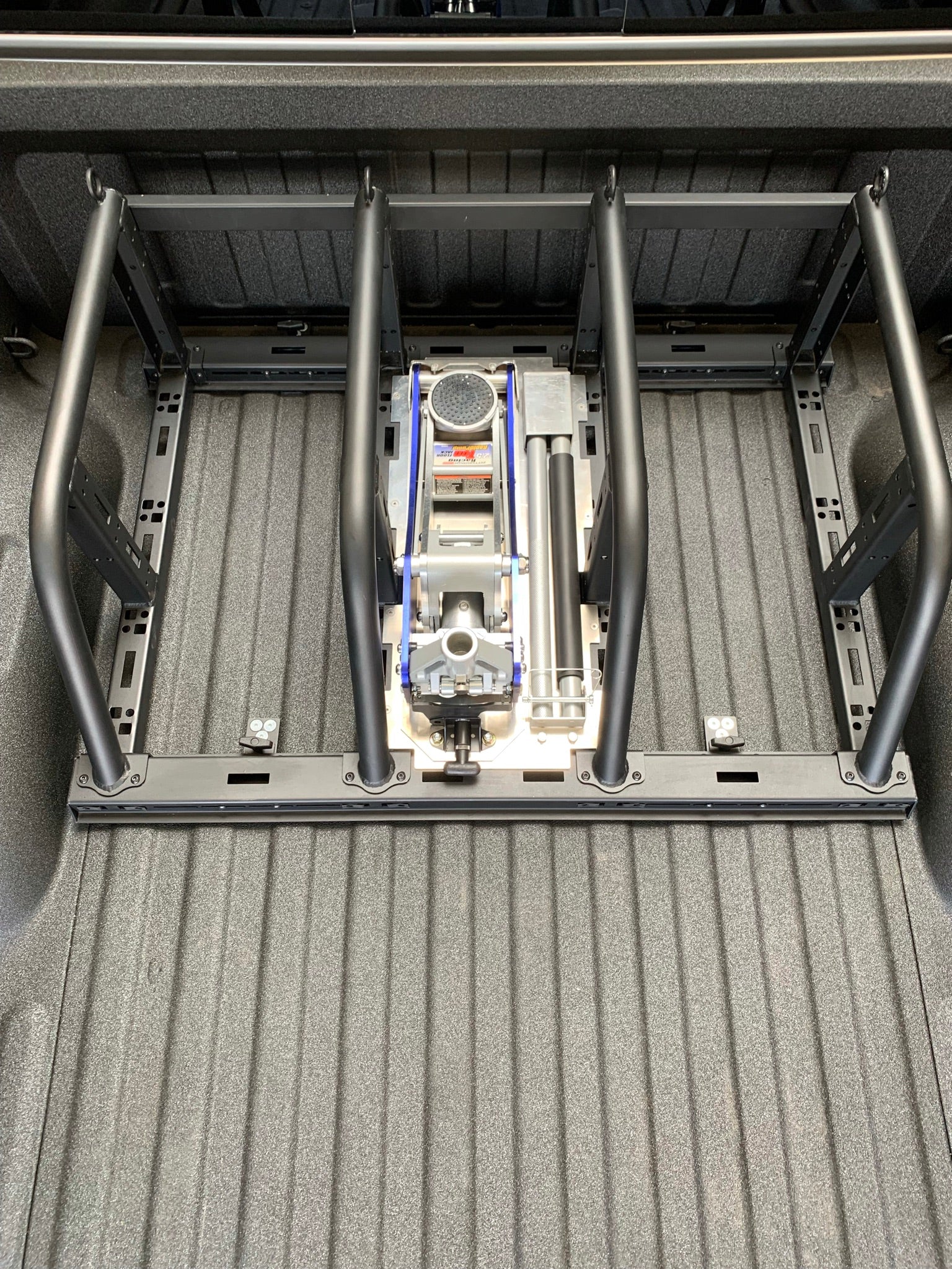 Foutz Motorsports Dual Tire Carrier Quick Release Modular Bed Organizer