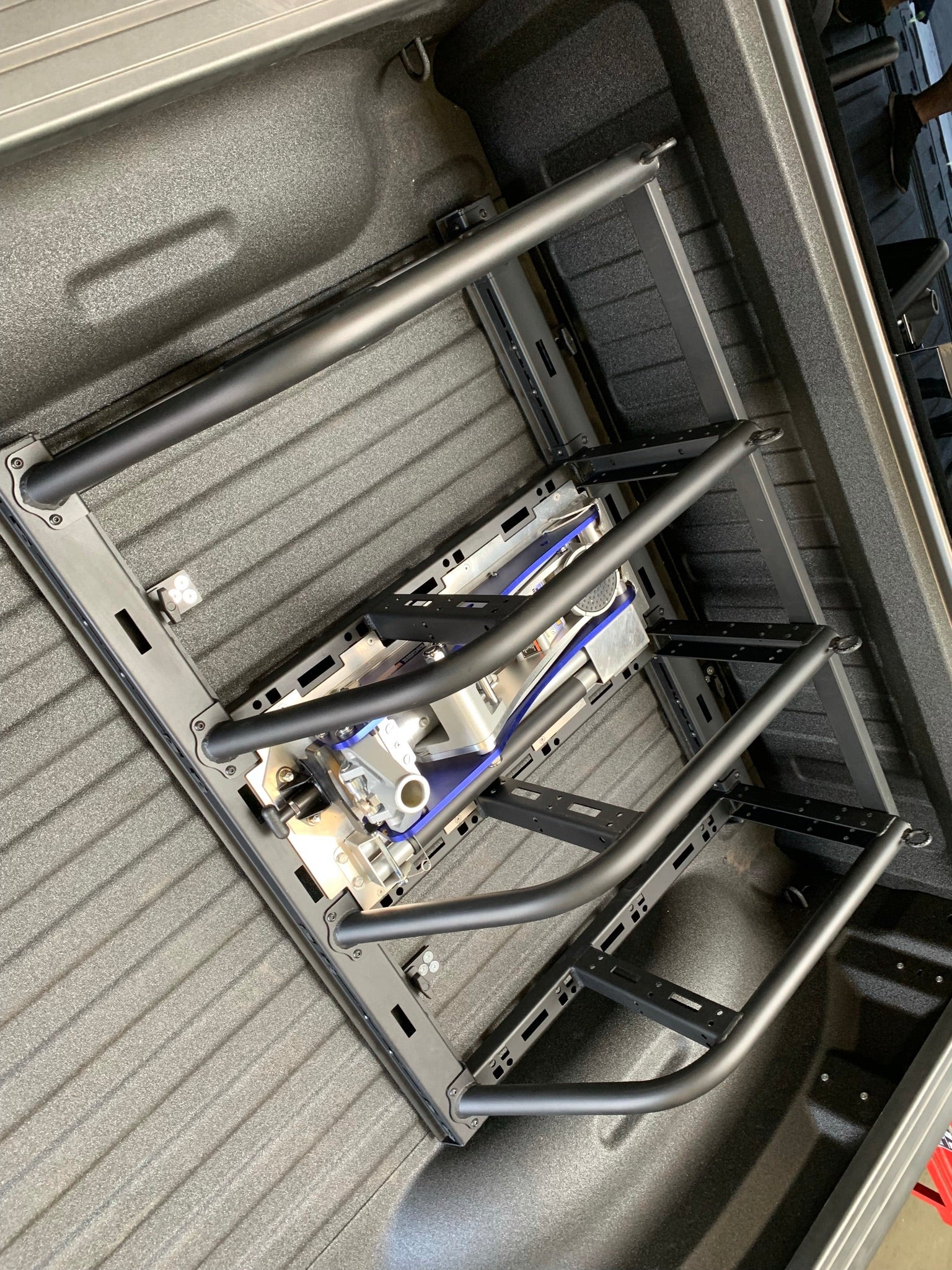 Foutz Motorsports Dual Tire Carrier Quick Release Modular Bed Organizer