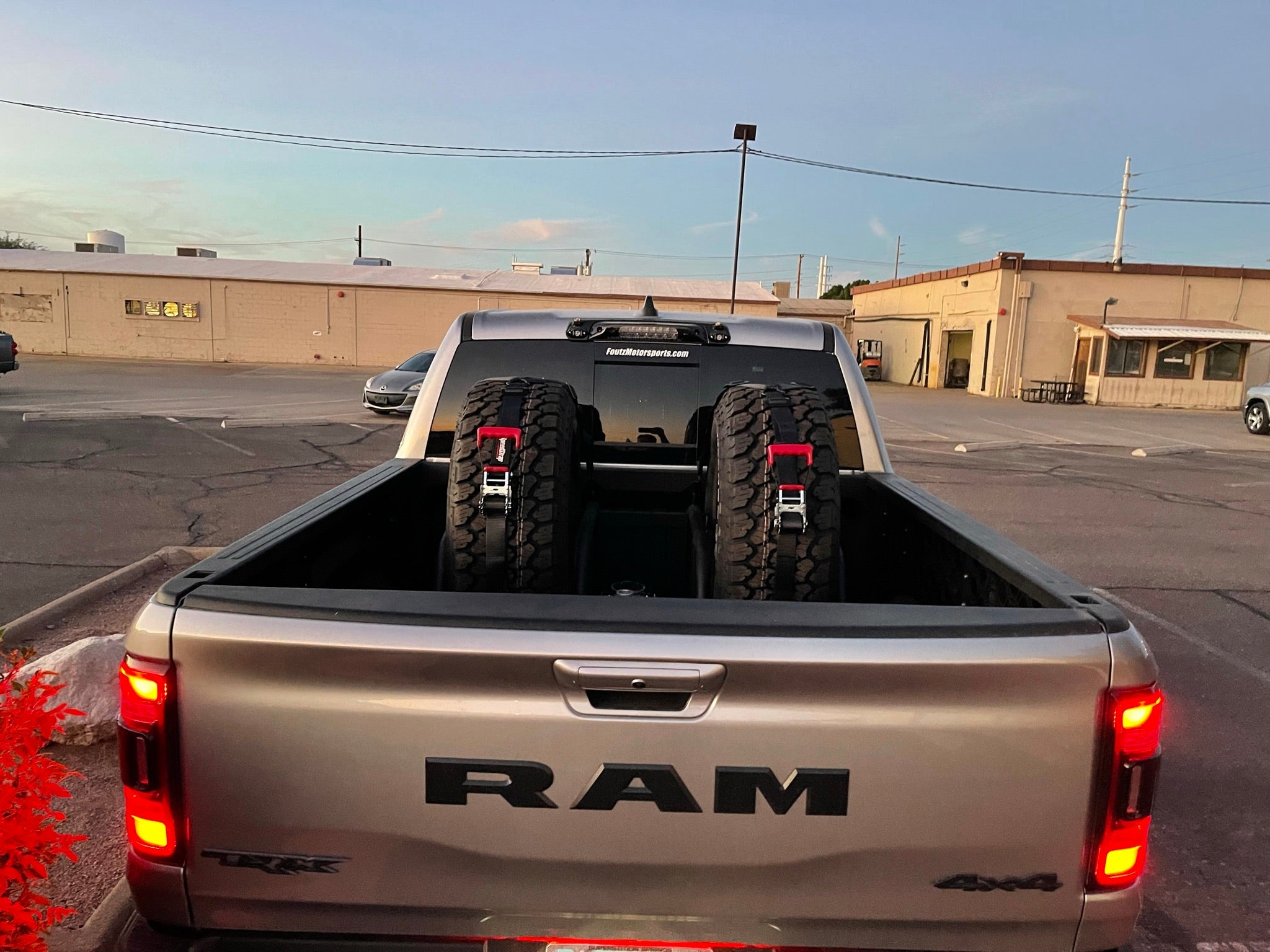 Foutz Motorsports Dual Tire Carrier Quick Release Modular Bed Organizer