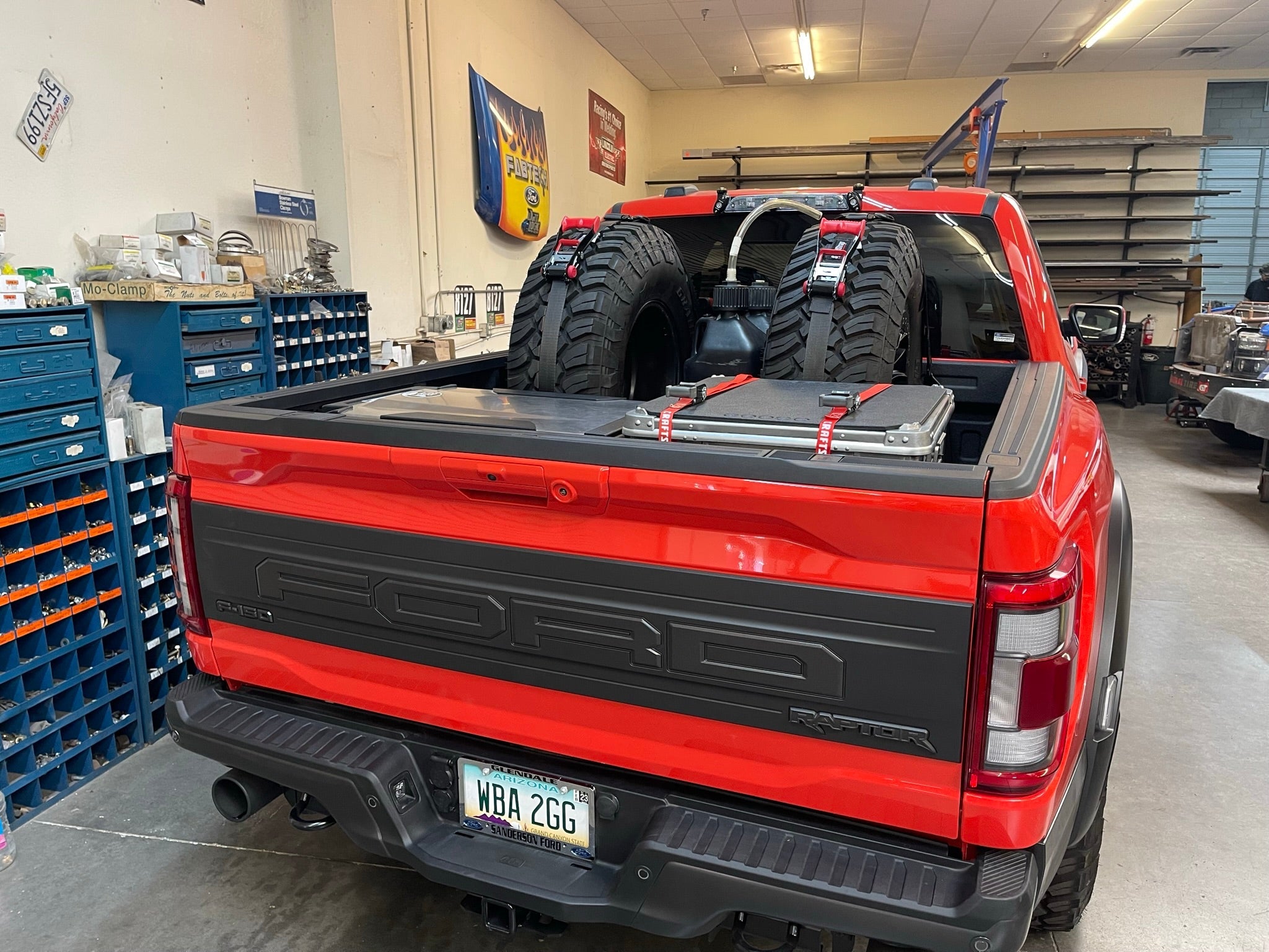 Foutz Motorsports Modular Bed Organizer with Slide Out Cargo Tray 2017-2024 Ford F-150 Raptor 2023-2024 Ford F-150 Raptor R
