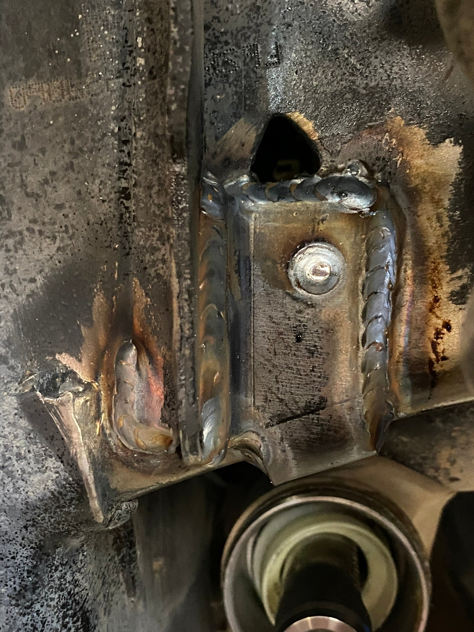 Foutz Motorsports spring tower corner weld in support gusset 2017-2020 Ford F-150 Raptor