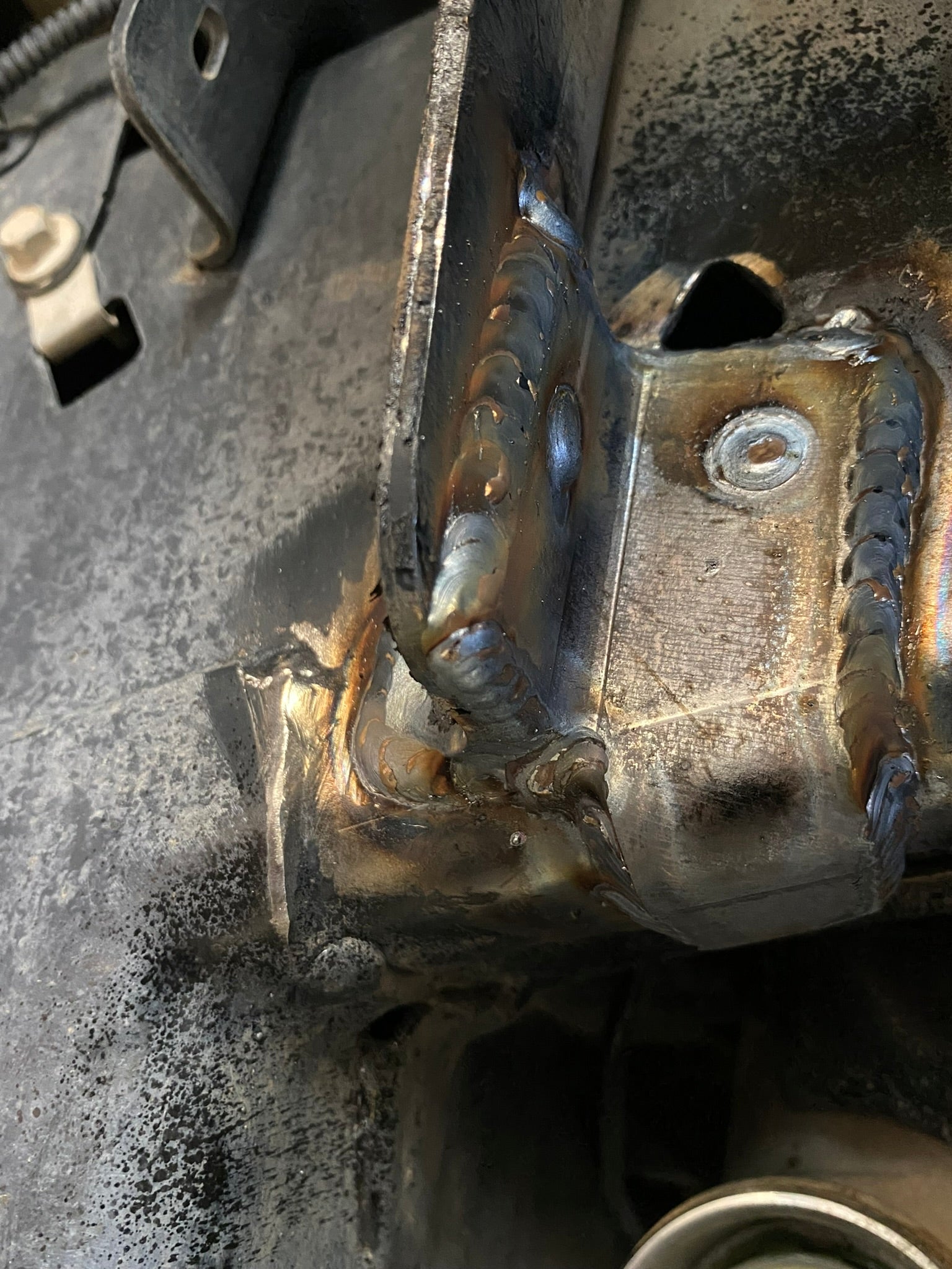 Foutz Motorsports spring tower corner weld in support gusset 2017-2020 Ford F-150 Raptor