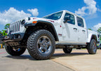 RKR Step System Full Length (1 Step Mount/1 Step per Side) 1.75 Inch Rails 2020-2025 Jeep Gladiator JT 4-Door Textured Black NFab