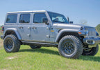 RKR Rock Rails Cab Length (2 Steps per Side) 2020-2025 Jeep Gladiator JT 4-Door Textured Black NFab