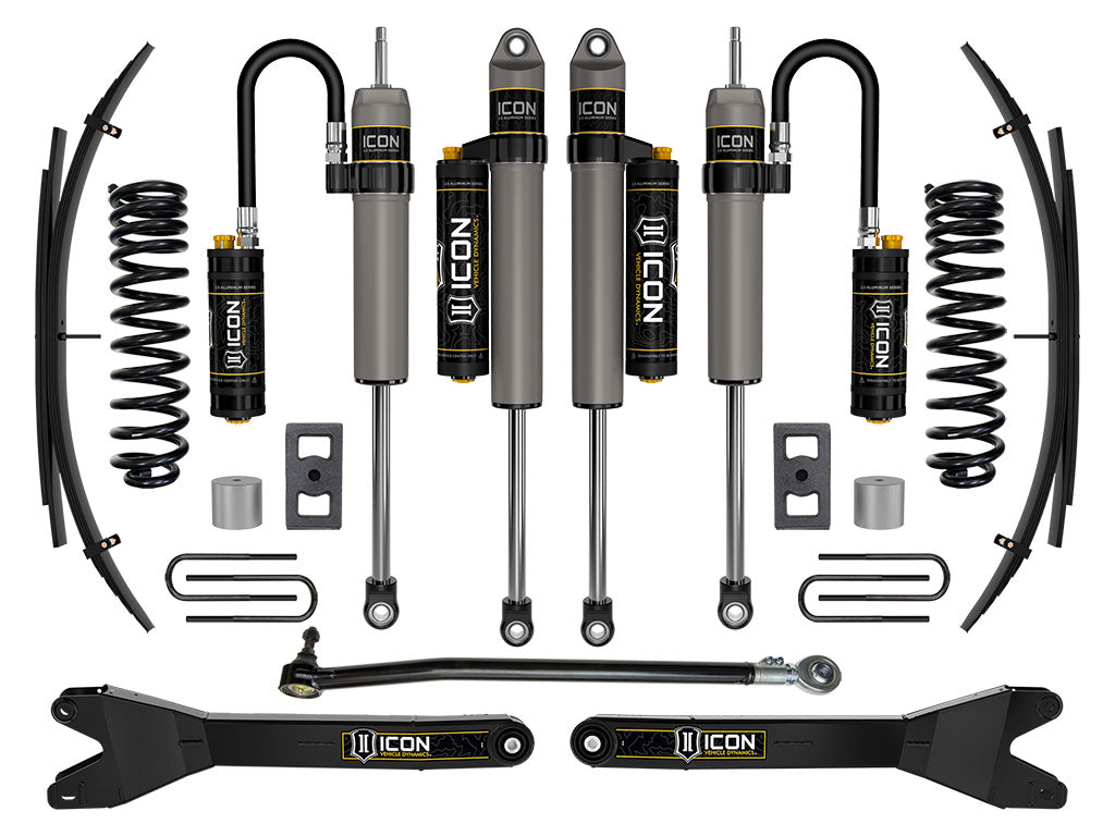 2023-2025 Ford F-250/F-350 Super Duty 4WD Gas 2.5 Inch Lift Stage 4 Suspension System W/ Radius Arms And Expansion Packs Icon Vehicle Dynamics