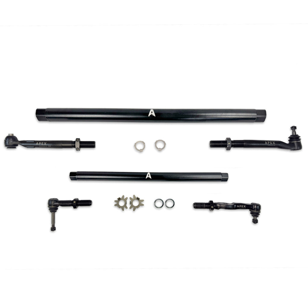 Heavy Duty ProLock DOM Steel Tie Rod and Drag Link Assembly Fits: 17-25 F-250/F-350 Super Duty Apex Chassis