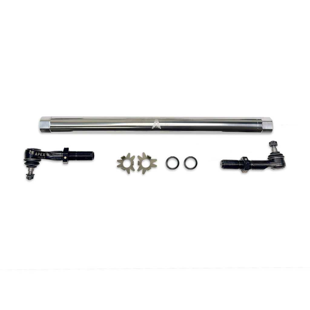 Heavy Duty Polished Aluminum Drag Link Assembly Fits: 03-13 RAM 2500/3500 Apex Chassis