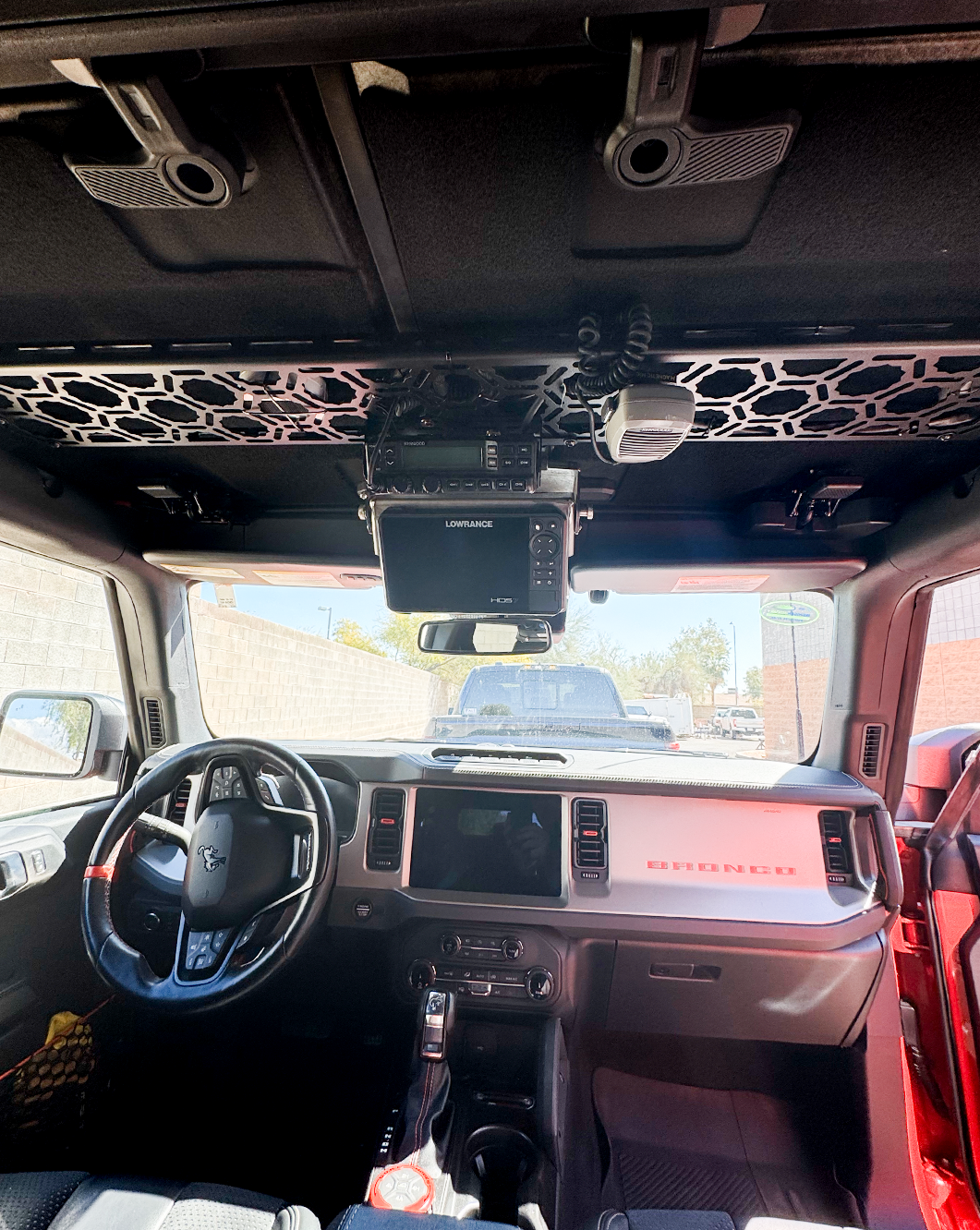 Foutz Motorsports Fold Down Lowrance HDS7-LIVE GPS Mount - Roof Mount 2022-2026 Ford Bronco Raptor 2021-2026 Ford Bronco
