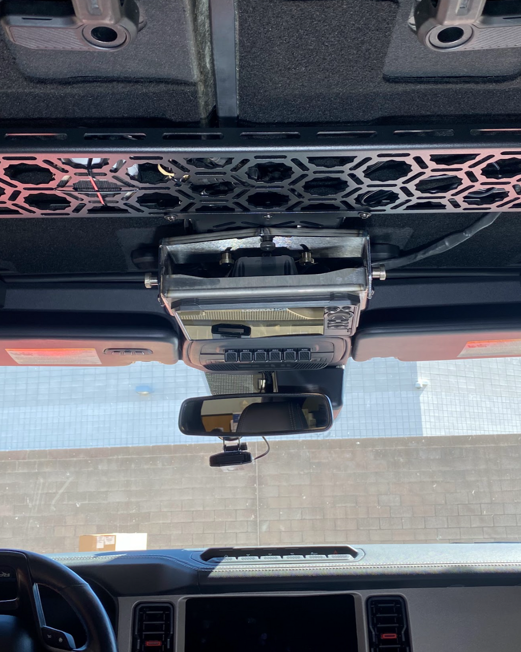 Foutz Motorsports Fold Down Lowrance HDS7-CARBON GPS Mount - Roof Mount 2022-2026 Ford Bronco Raptor 2021-2026 Ford Bronco