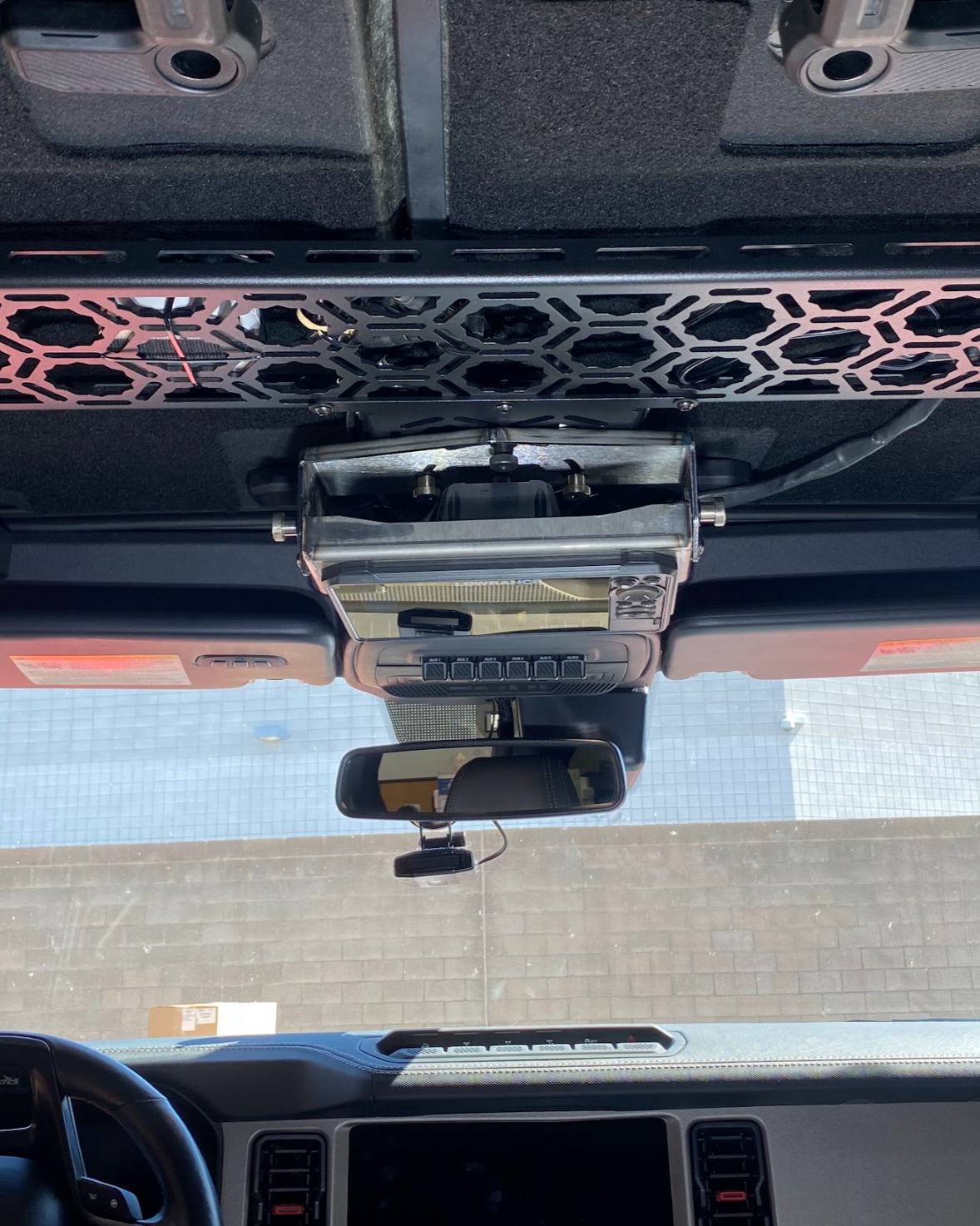 Foutz Motorsports Fold Down Lowrance HDS7-CARBON GPS Mount - Roof Mount 2022-2026 Ford Bronco Raptor 2021-2026 Ford Bronco