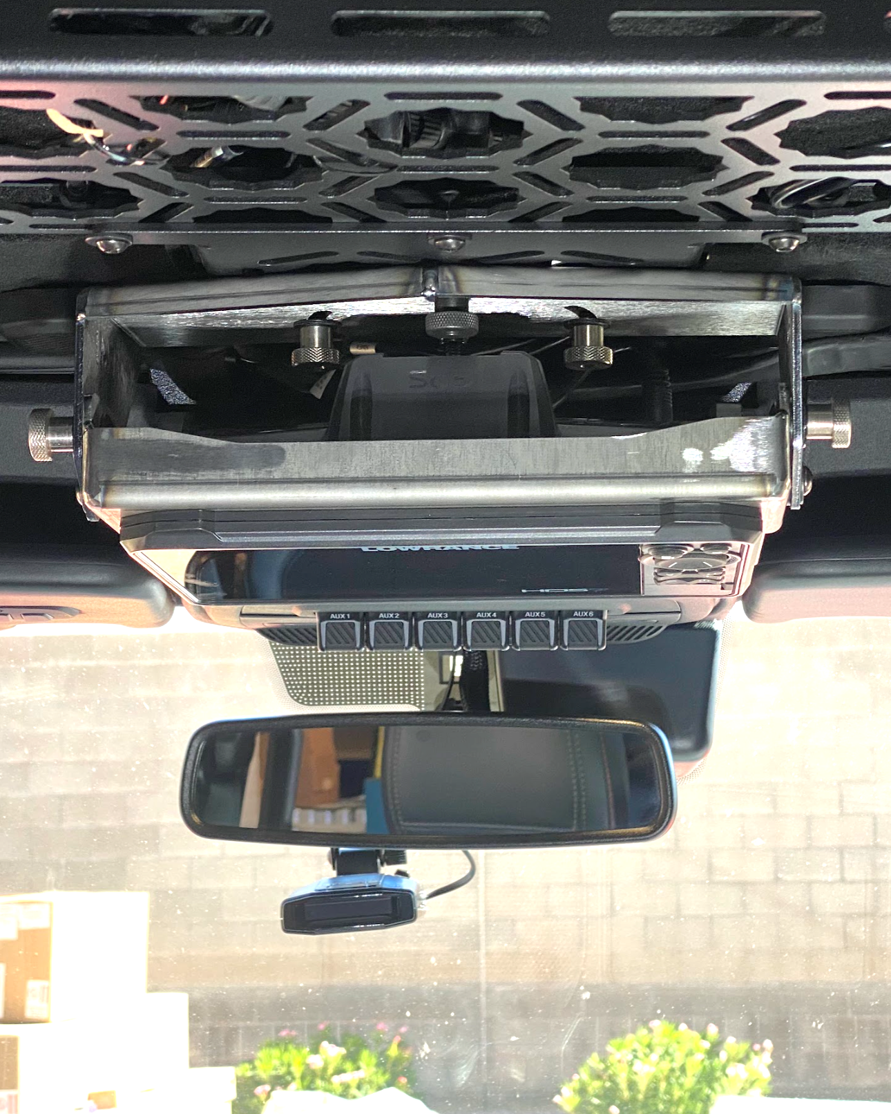 Foutz Motorsports Fold Down Lowrance HDS7-LIVE GPS Mount - Roof Mount 2022-2026 Ford Bronco Raptor 2021-2026 Ford Bronco