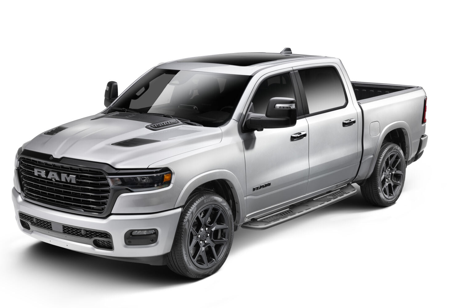Roan Running Board Cab Length (2 Steps per Side) 2019-2025 (New Body Style) Ram 1500 Crew Cab Textured Black NFab