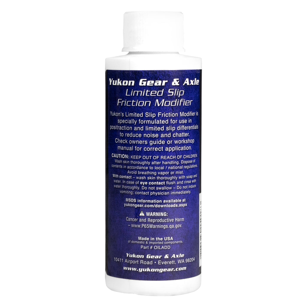 Friction Modifier Additive For Limited Slip/Posi - 4 Ounce Bottle Gear Positraction Additive 4OZ Yukon Gear