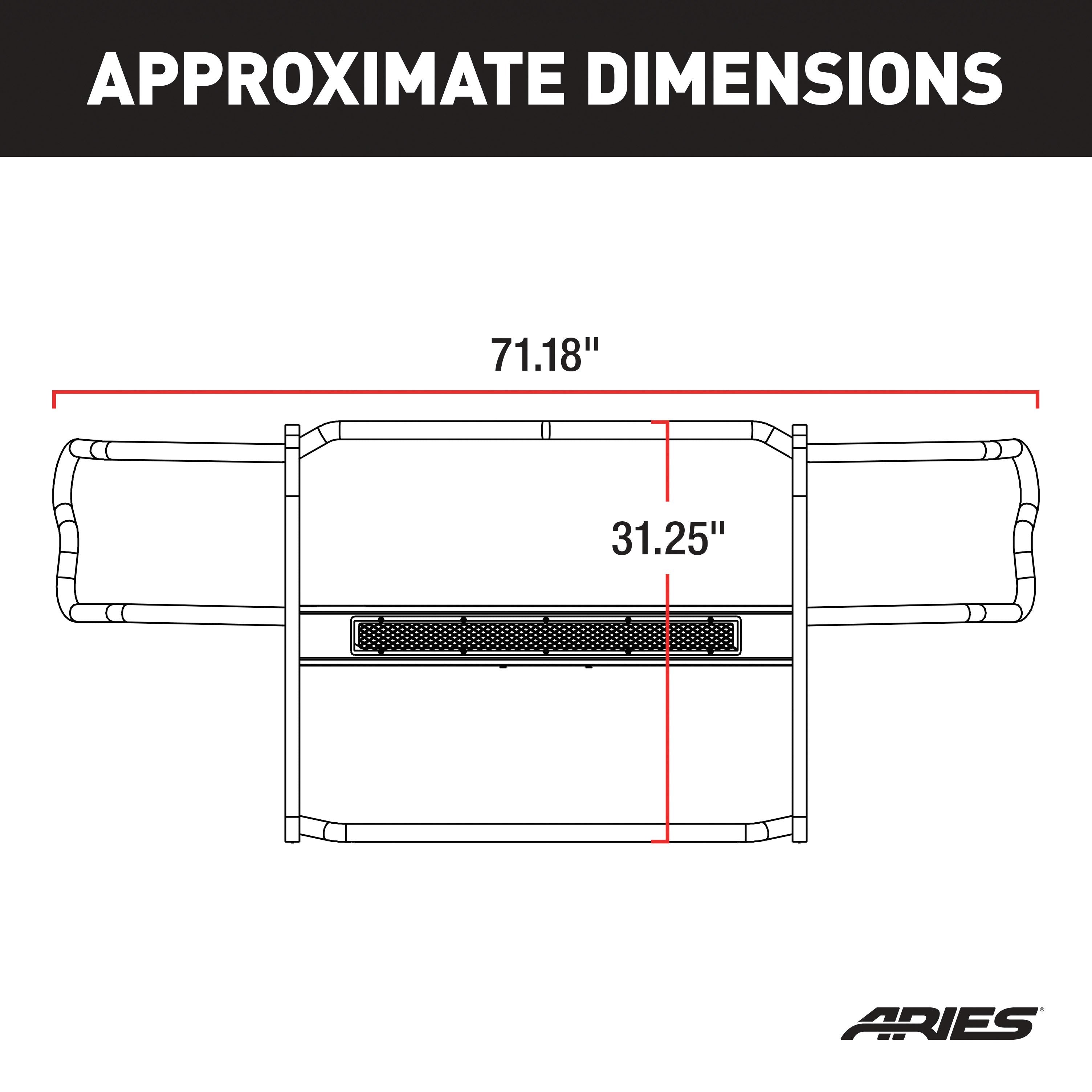 ARIES Pro Series Black Steel Grille Guard, 2015 Toyota Tacoma
