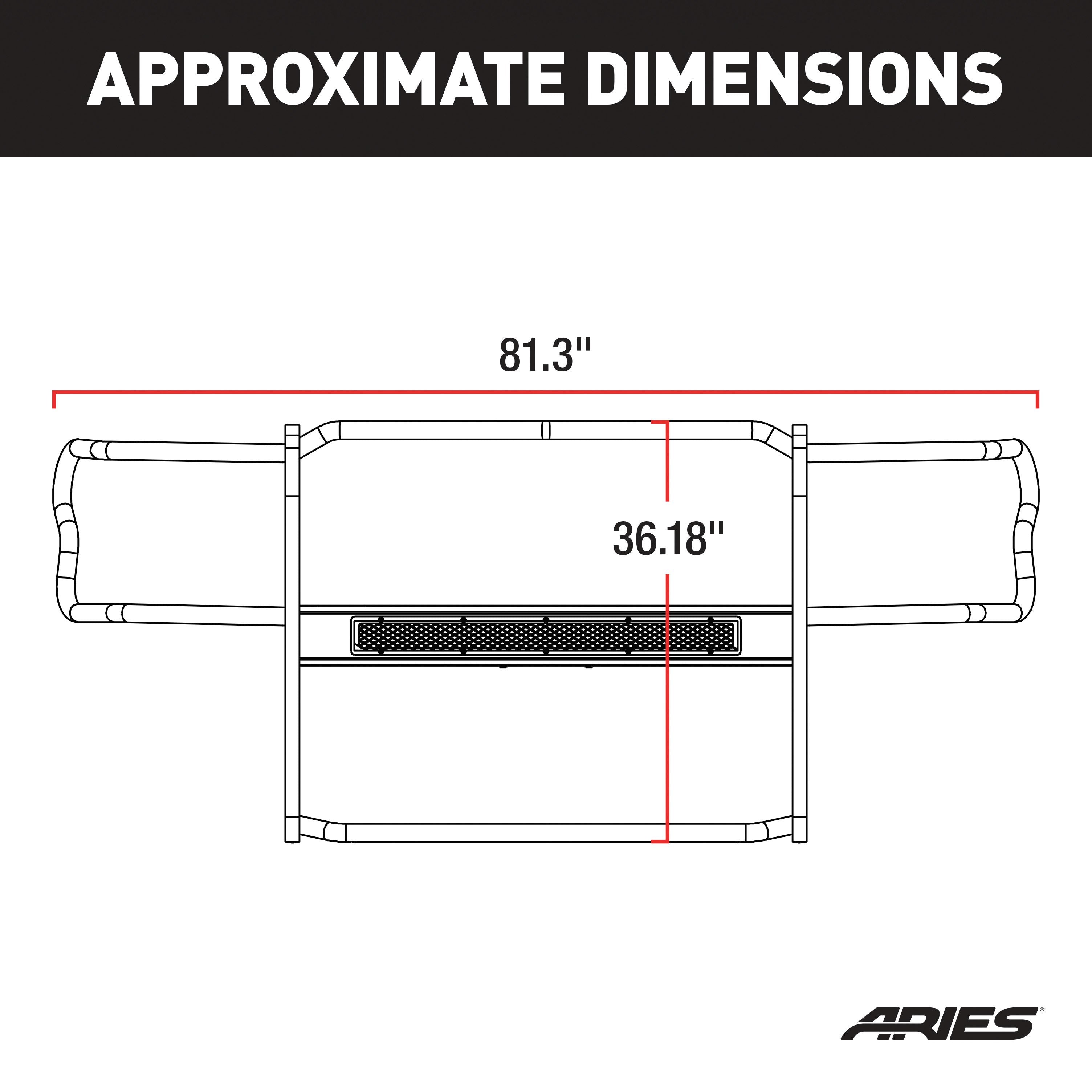 ARIES Pro Series Black Steel Grille Guard, 2019 Chevy Silverado 1500 LD