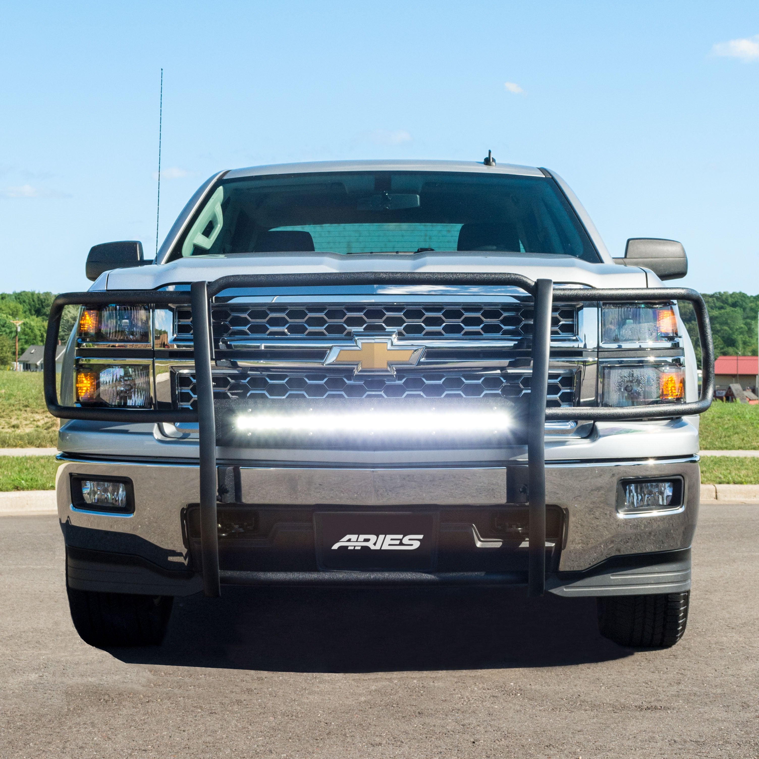 ARIES Pro Series Black Steel Grille Guard, 2019 Chevy Silverado 1500 LD