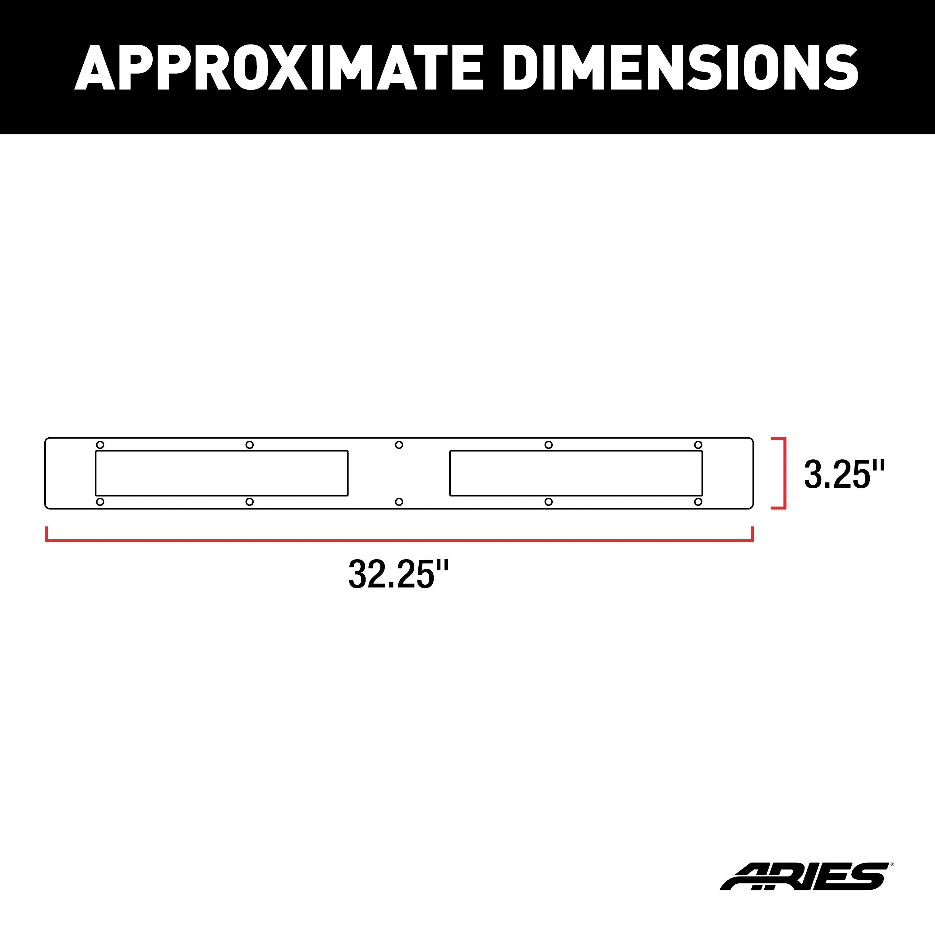 ARIES Pro Series 30-Inch Black Steel Light Bar Cover Plate