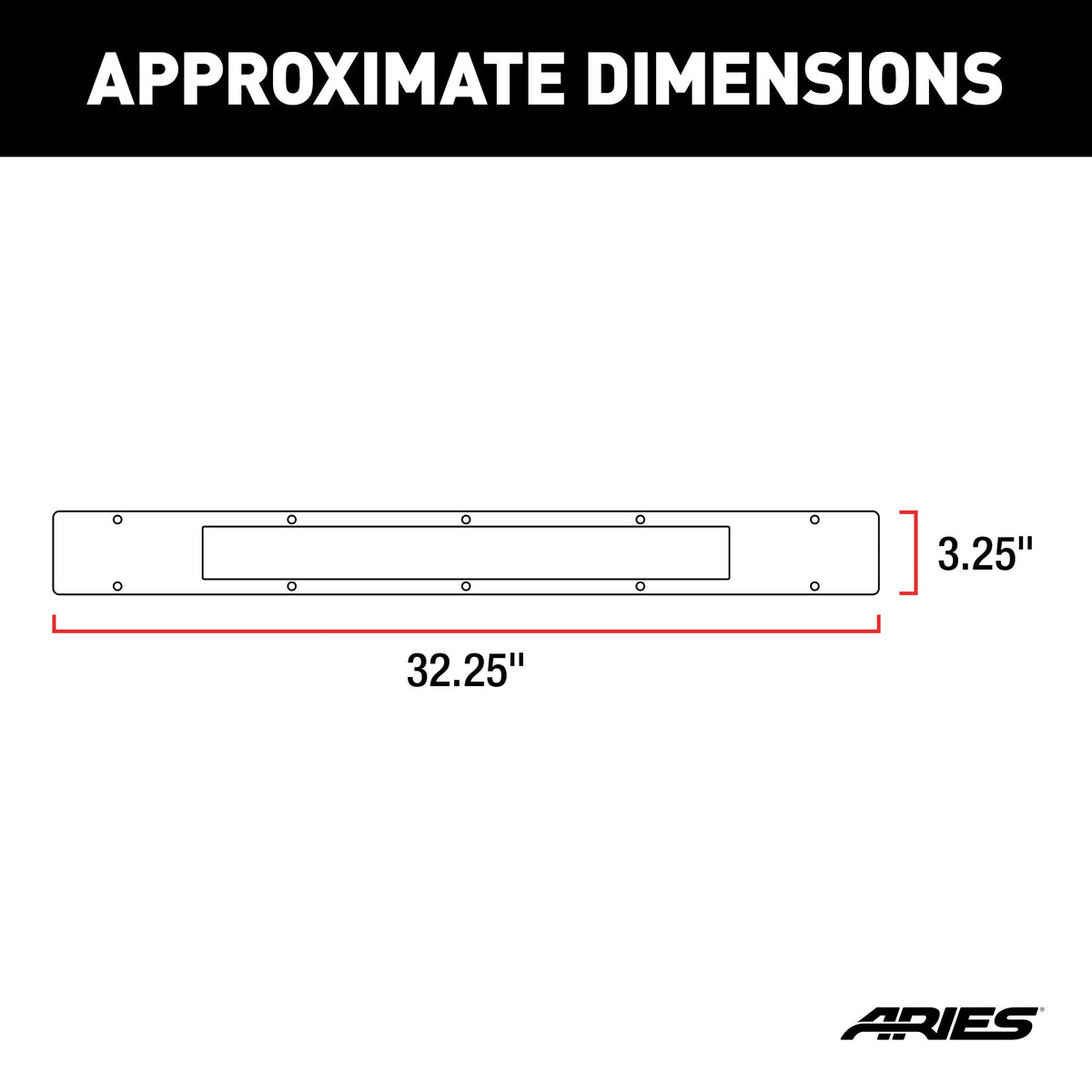 ARIES Pro Series 30-Inch Brushed Stainless Light Bar Cover Plate
