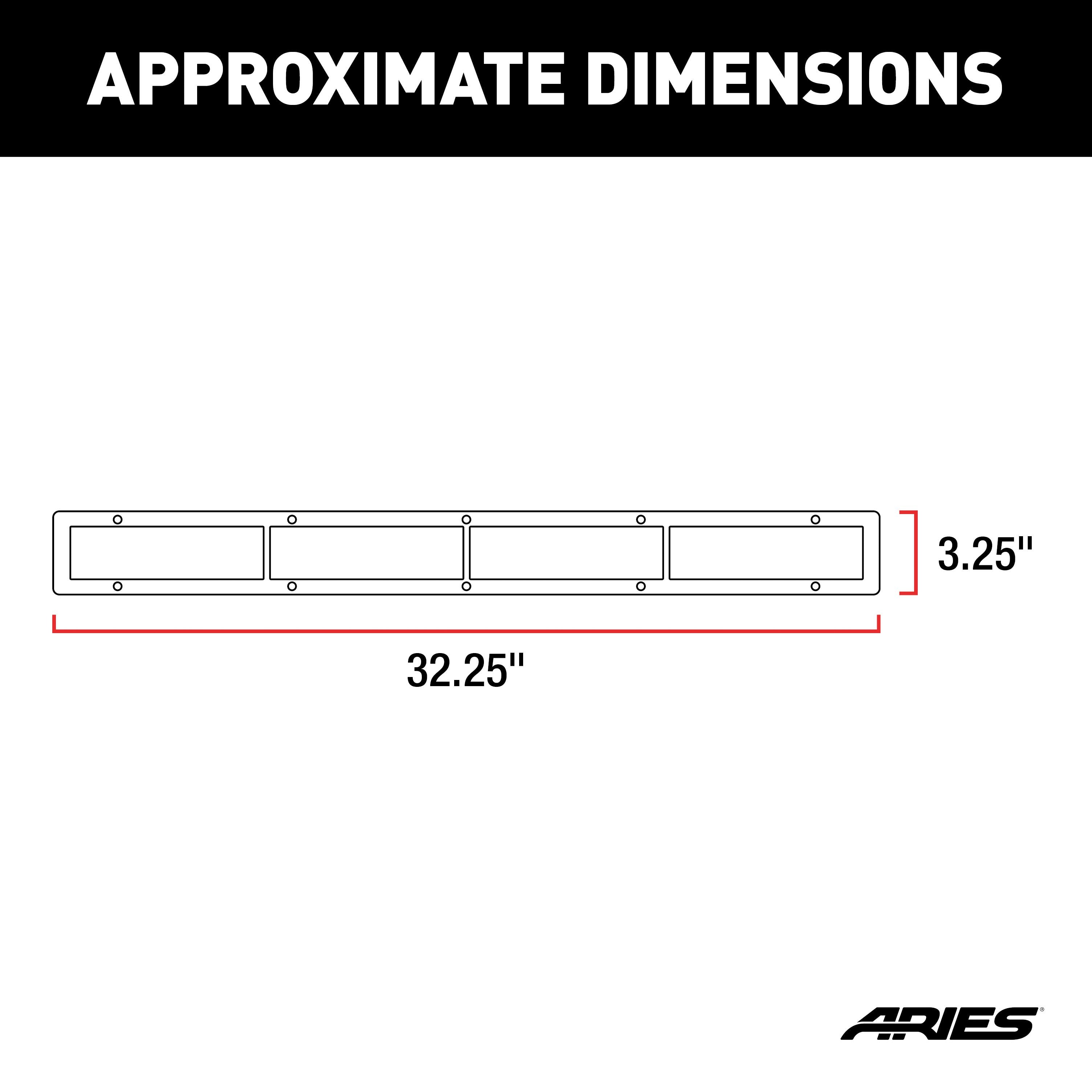ARIES Pro Series 30-Inch Black Steel Light Bar Cover Plate