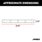 ARIES Pro Series 30-Inch Brushed Stainless Light Bar Cover Plate