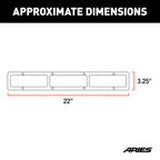 ARIES Pro Series 20-Inch Brushed Stainless Light Bar Cover Plate