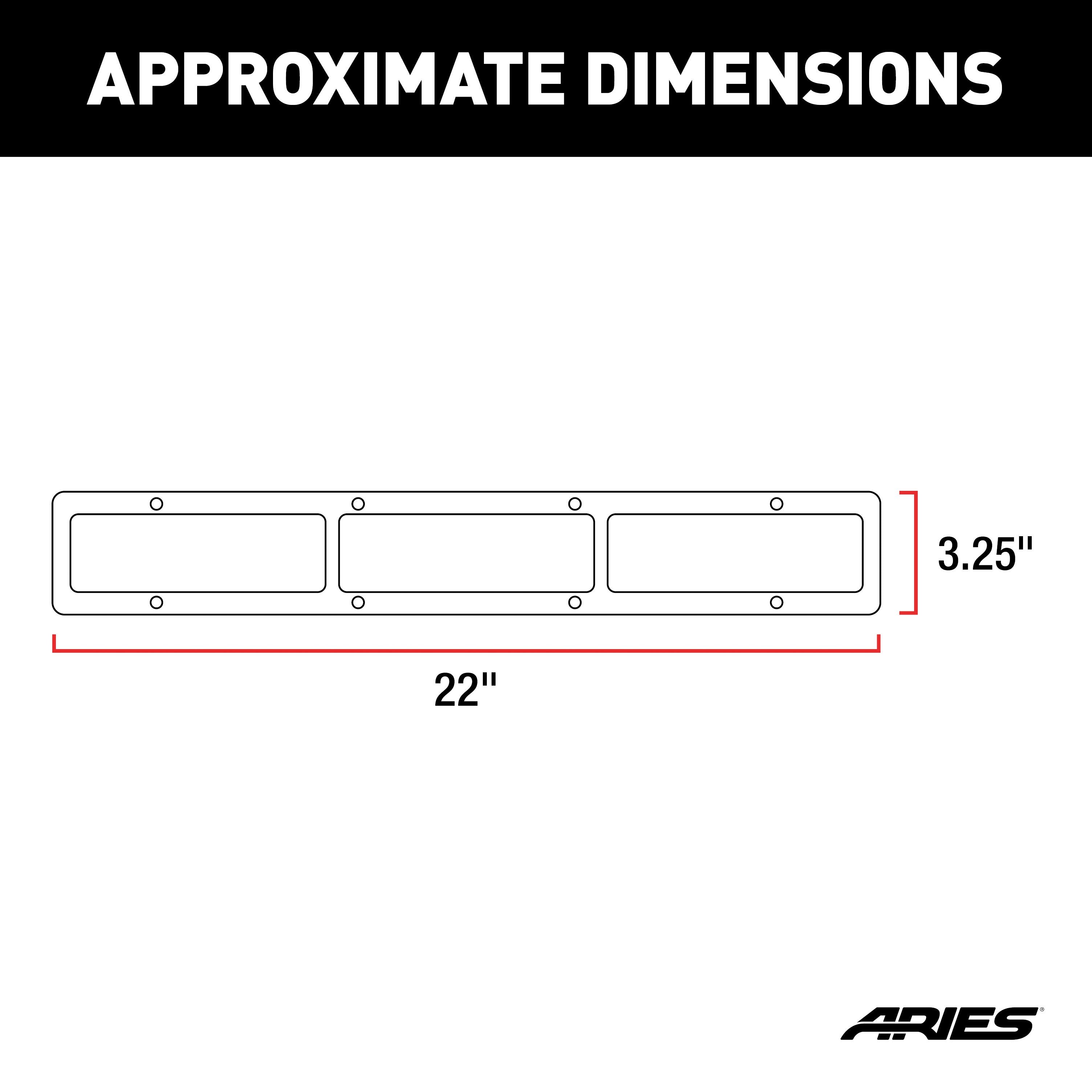 ARIES Pro Series 20-Inch Brushed Stainless Light Bar Cover Plate