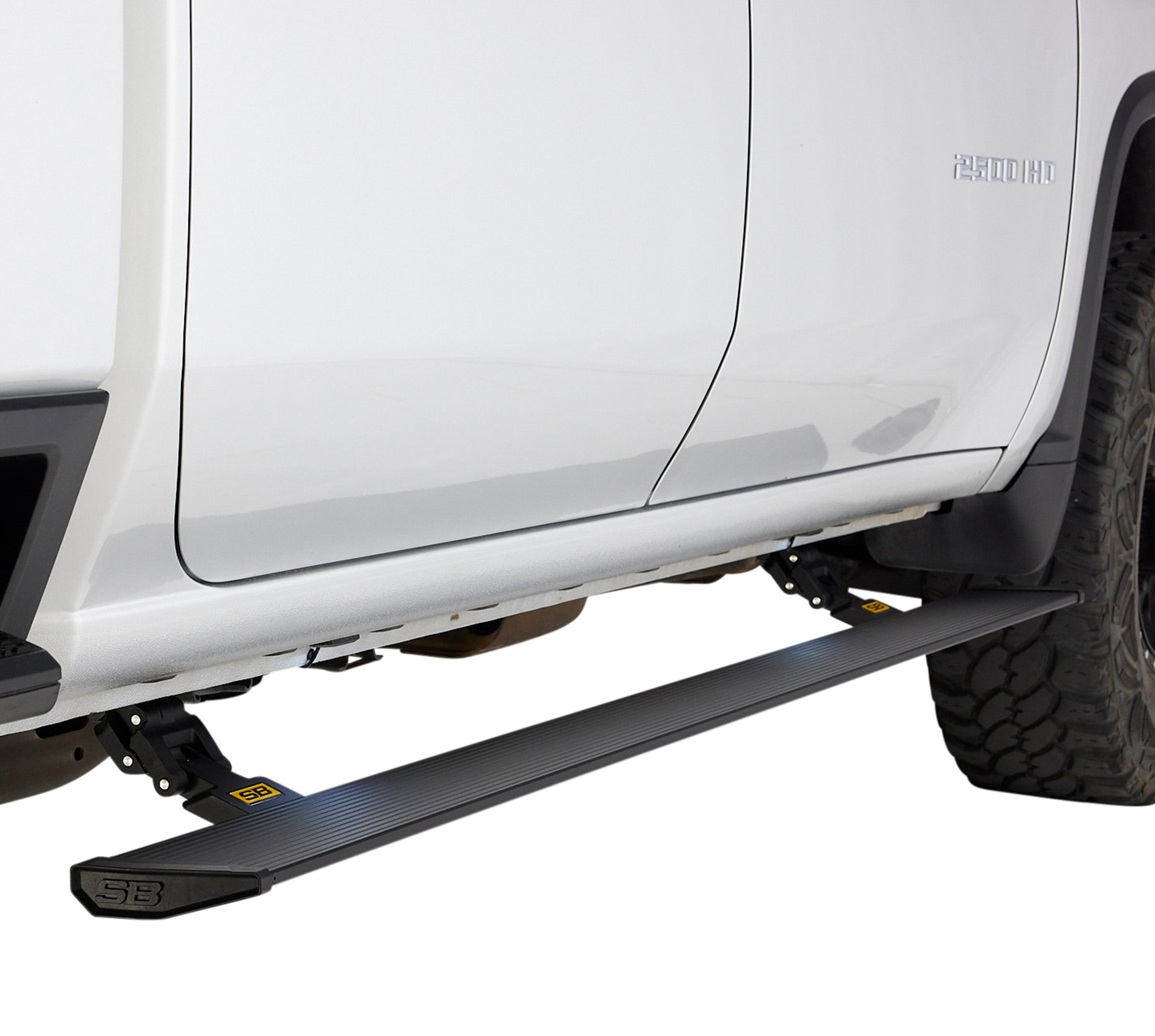 Command Series Dual Motor Auto Steps 2019-2023 Chevrolet Silverado 1500; 2019-2023 Chevrolet Silverado 2500 HD; 2019-2023 Chevrolet Silverado 3500 HD; 2019-2023 GMC Sierra 1500; 2019-2023 GMC Sierra 2500 HD; 2019-2023 GMC Sierra 3500 HD Smittybilt
