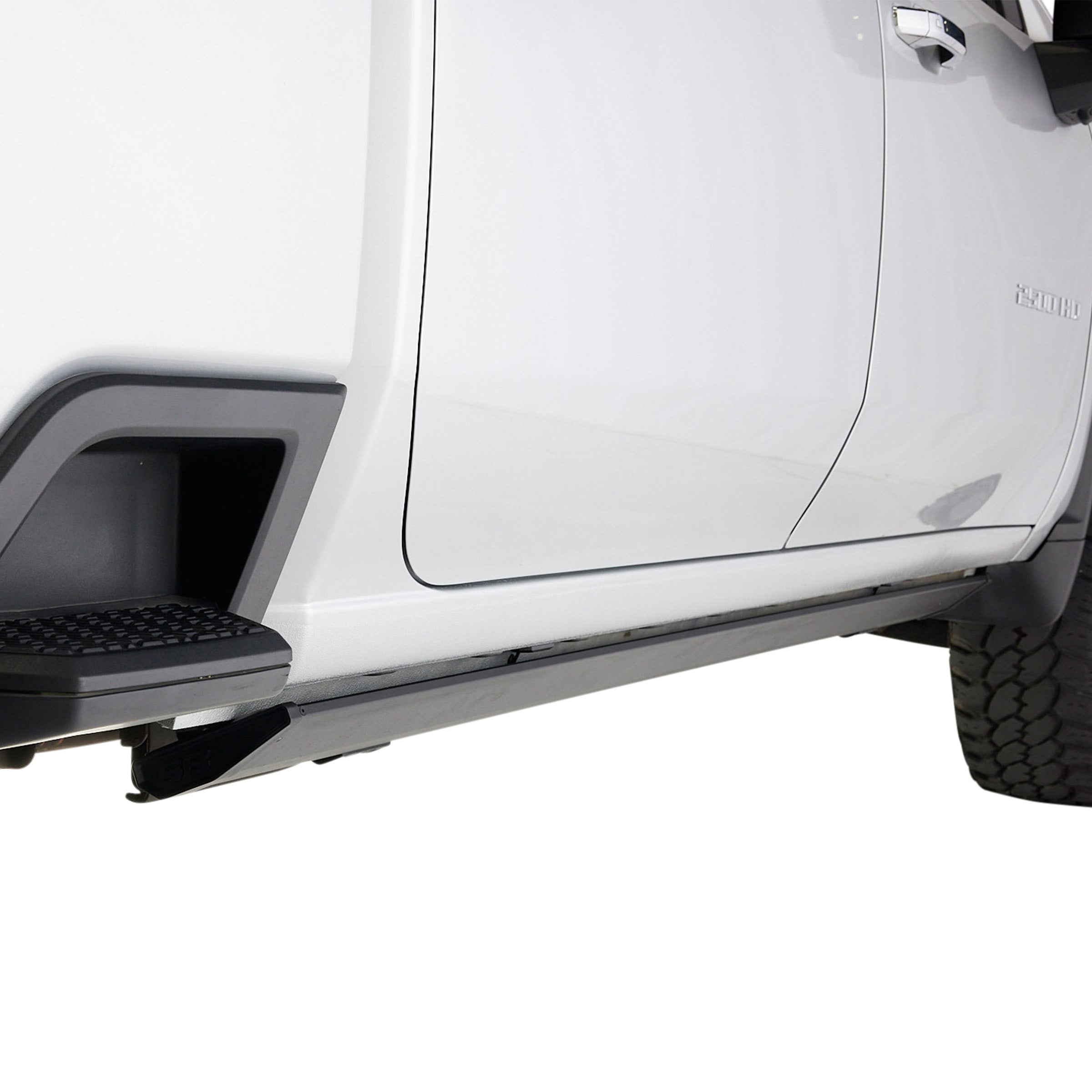 Command Series Dual Motor Auto Steps 2019-2023 Chevrolet Silverado 1500; 2019-2023 Chevrolet Silverado 2500 HD; 2019-2023 Chevrolet Silverado 3500 HD; 2019-2023 GMC Sierra 1500; 2019-2023 GMC Sierra 2500 HD; 2019-2023 GMC Sierra 3500 HD Smittybilt