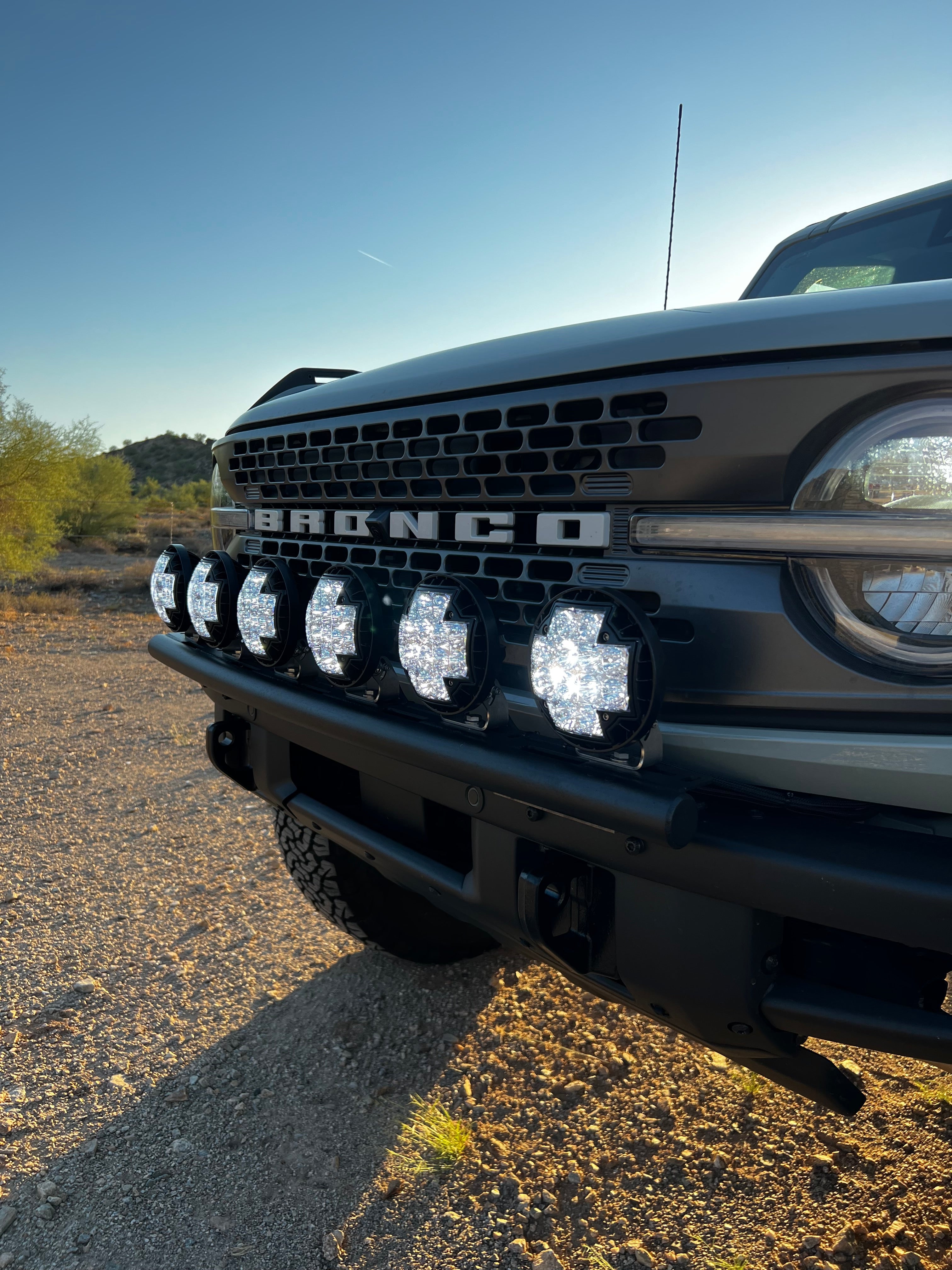 Foutz Motorsports Front Light Mount Kit for Stock Front Bumper 2021-2026 Ford Bronco