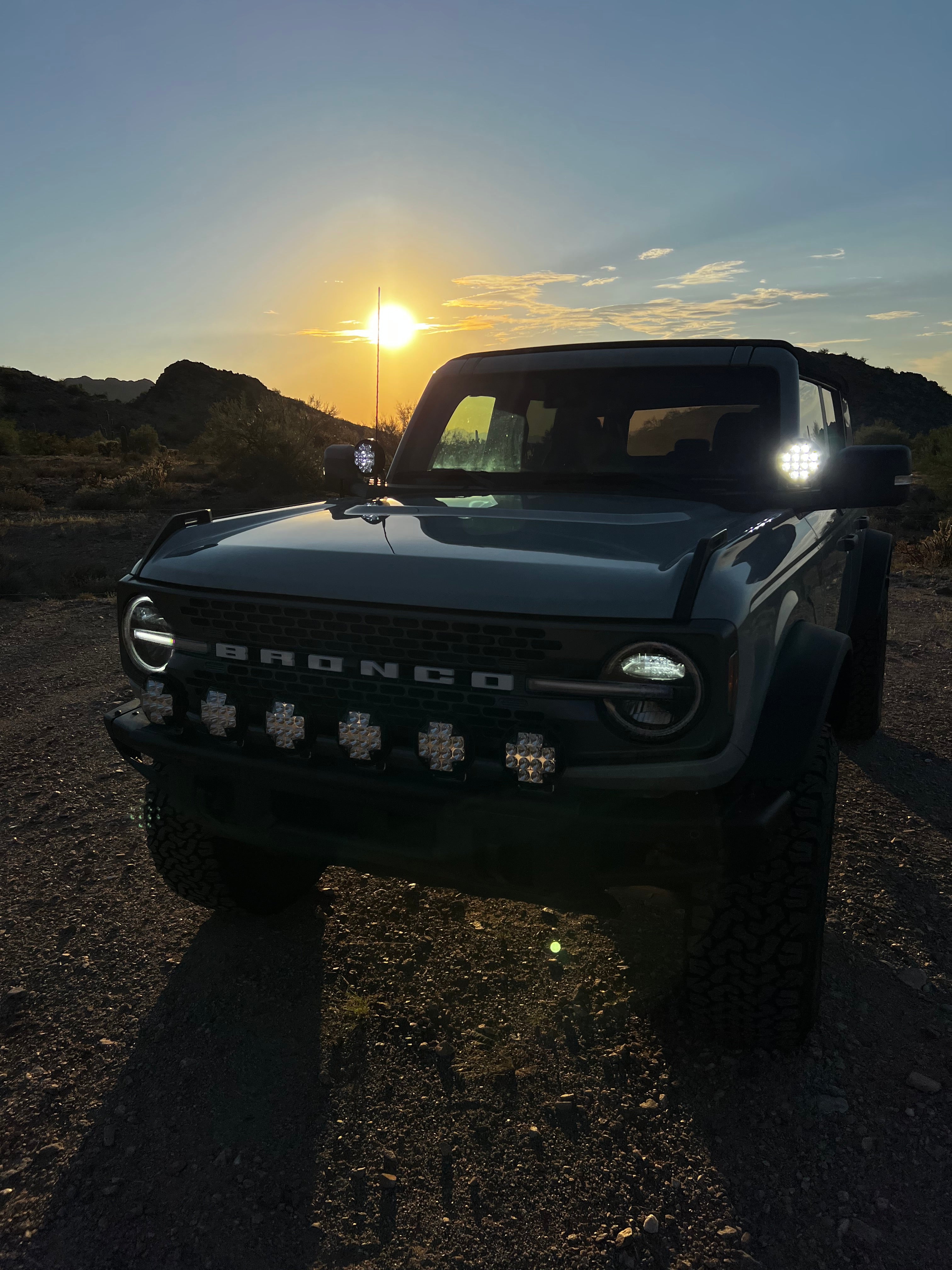 Foutz Motorsports Front Light Mount Kit for Stock Bumper 2022-2026 Ford Bronco Raptor