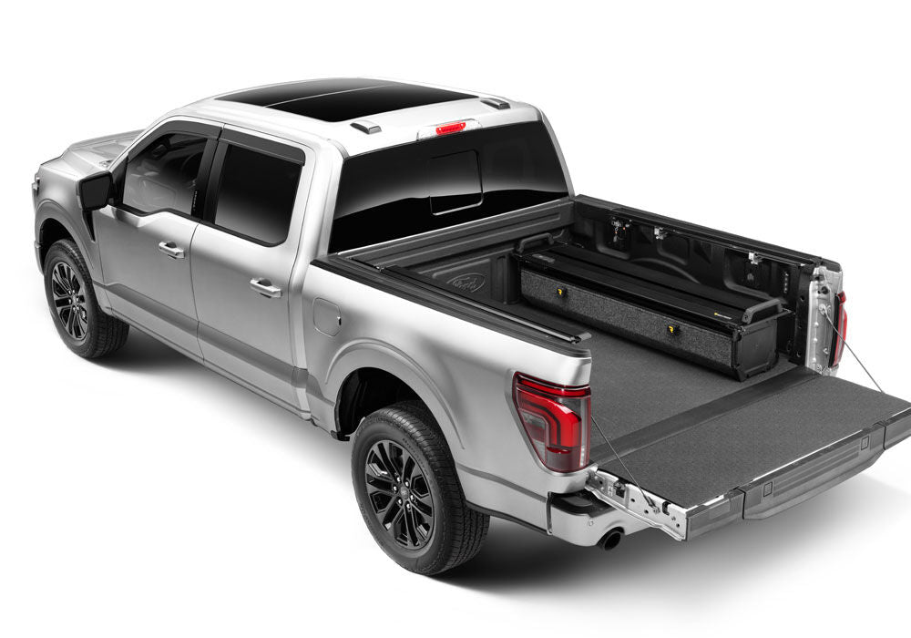 RetraxPRO with EZ-Off FRC-4000 Retractable Tonneau Cover Industrial Strength Aluminum Construction 2022-2026 Toyota Tundra CrewMax 5' 7 inch Bed with Deck Rail System without Trail Special Edition Storage Boxes