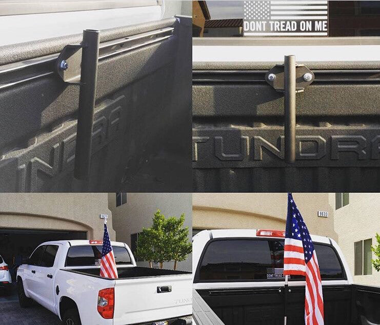 Toyota Tundra & Tacoma Bed Rail Flag Holder Rago Fabrication