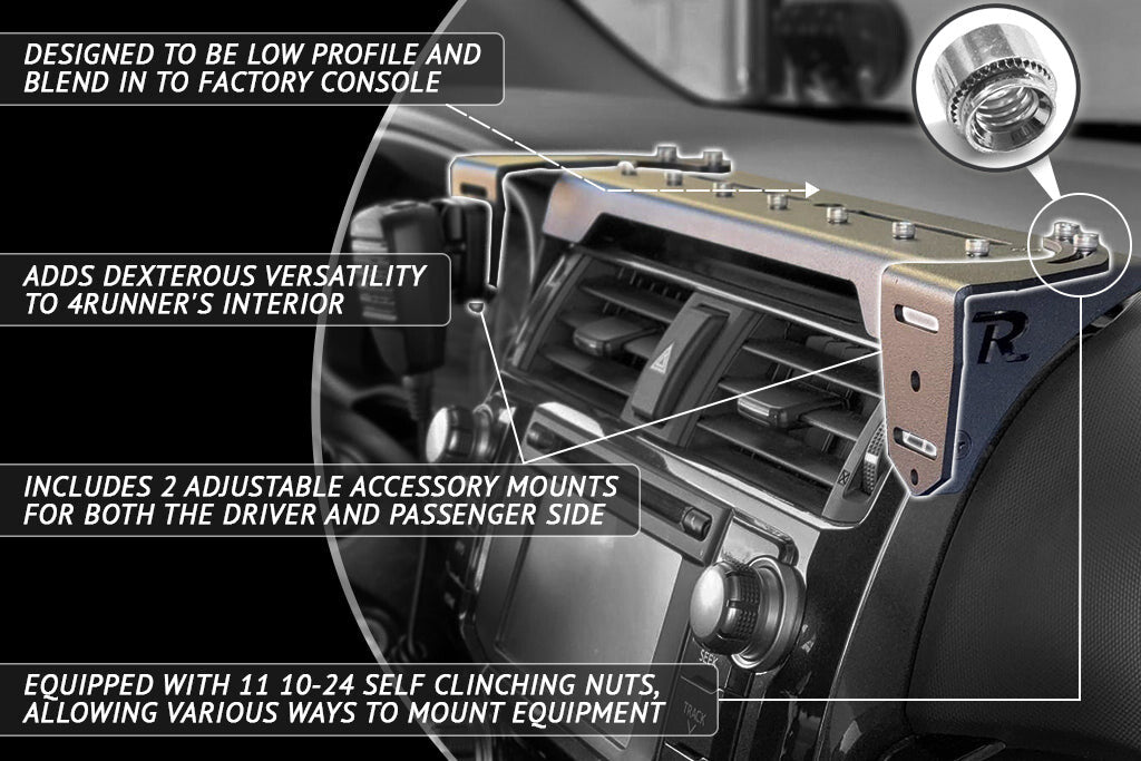 2010-2022 5th Gen 4Runner Modular Dash Mount Rago Fabrication